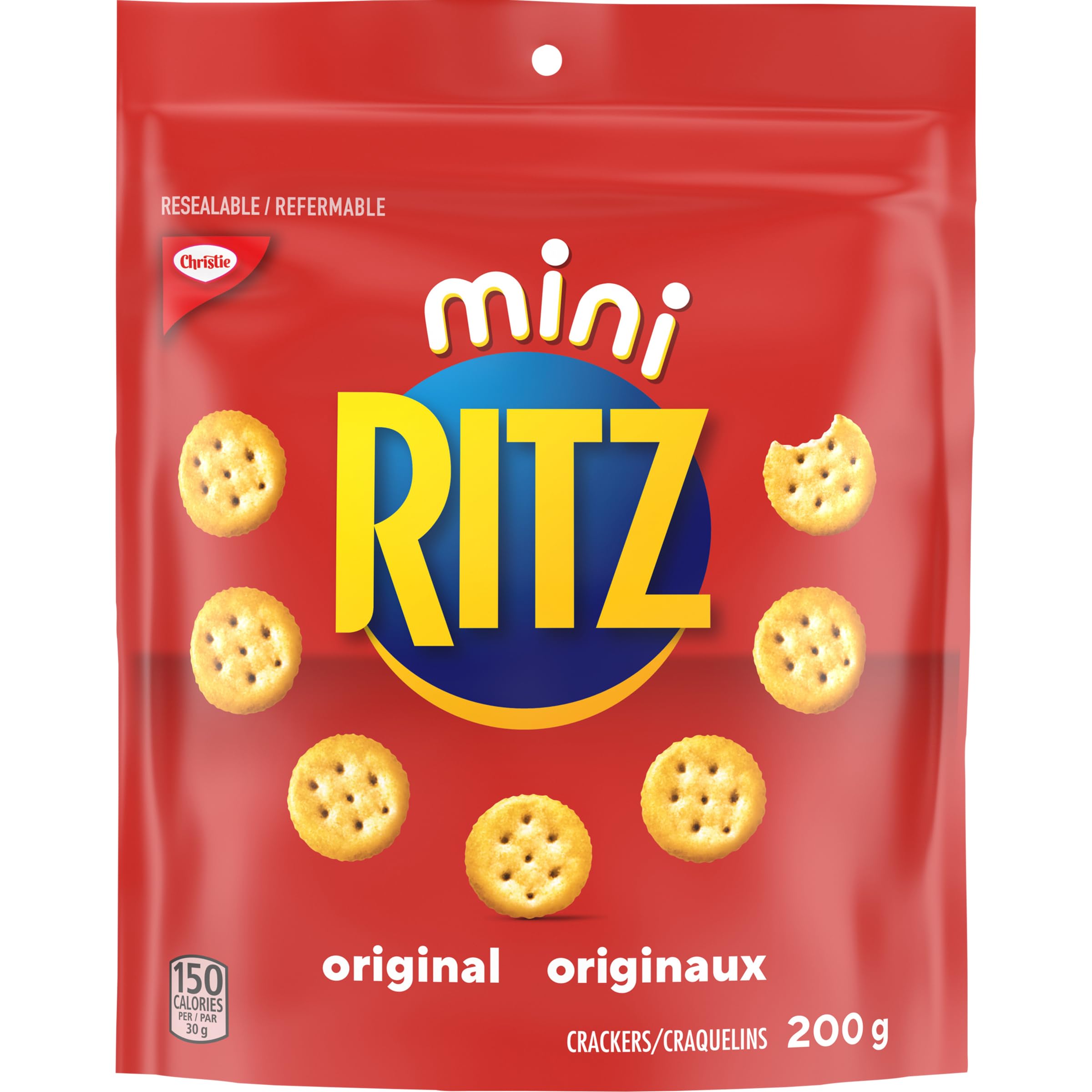 Ritz Mini Crackers Resealable Snack Packs - 180g (6.35oz) - Perfect for School Lunches, Office Snacks & On-the-Go Treats