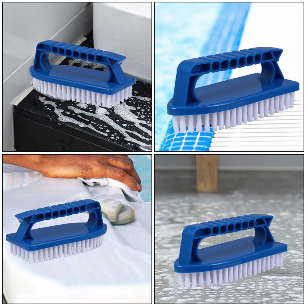 DOITOOL 2-Pack Multipurpose Scrub Brushes - Heavy Duty Cleaning Brushes for Swimming Pool, Shower, Floor, Bathroom Sink - Utility Hand Brush with Durable Bristles - Perfect for Household & Commercial Cleaning