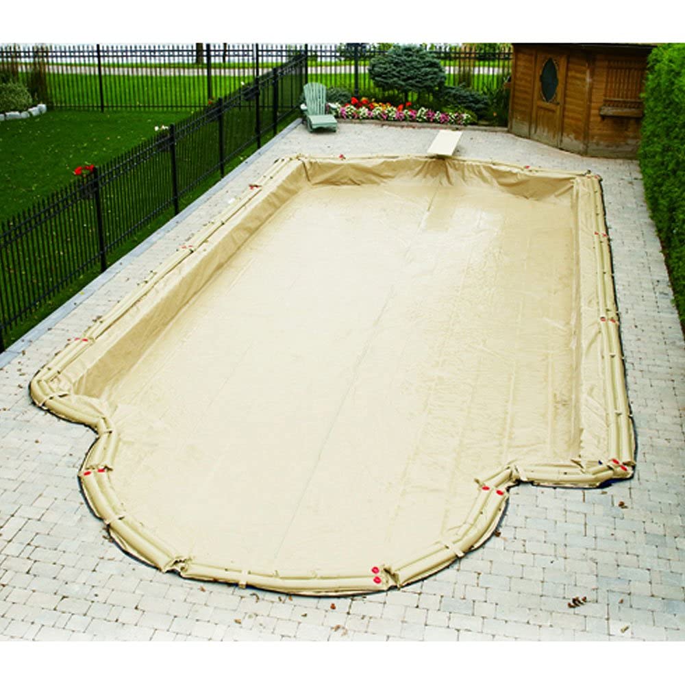 Harris Commercial-Grade In-Ground Pool Water Tubes - 24-Gauge UV-Protected Vinyl (8ft Super Duty Double Chamber, 12-Pack, Tan) | Heavy Duty Pool Flotation & Water Bags for Professional Pool Maintenance & Safety