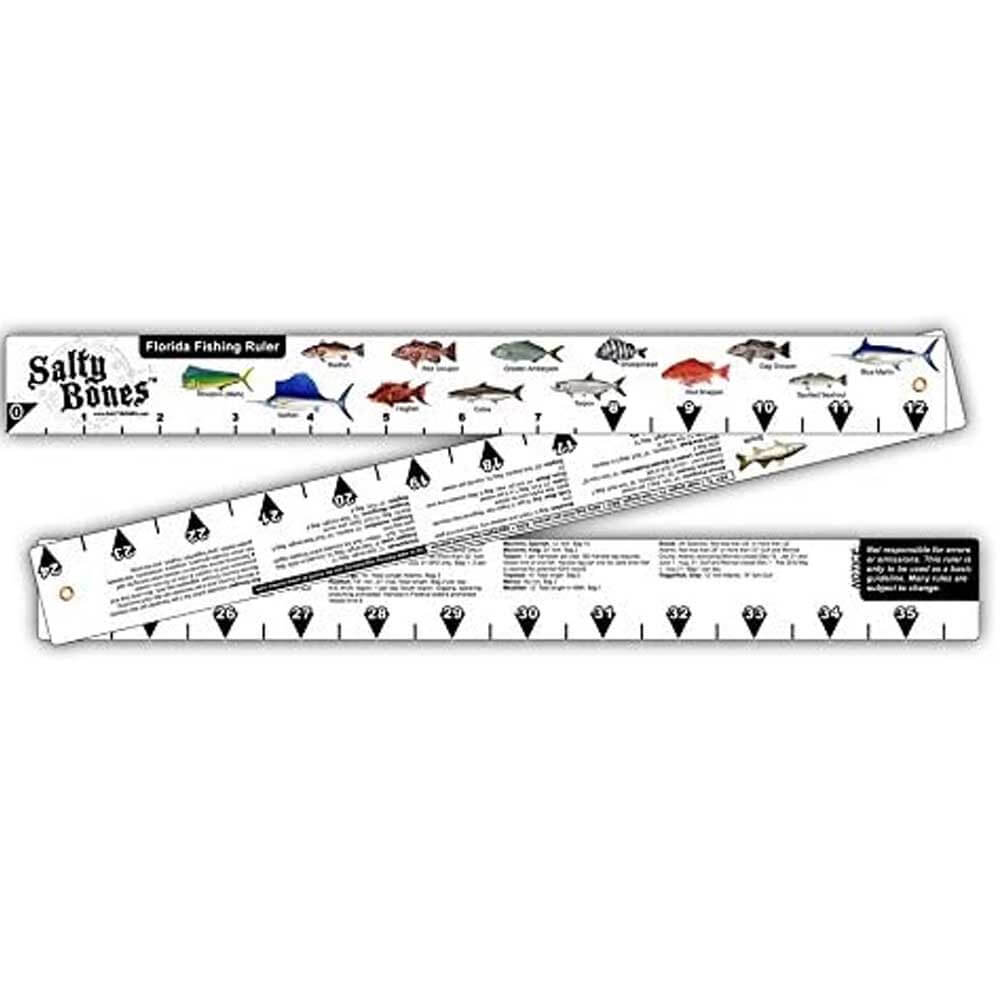 FS99 Folding Fishing Ruler with Florida Regulations - Portable Fish Measuring Tool for Anglers, Boating & Outdoor Fishing Adventures