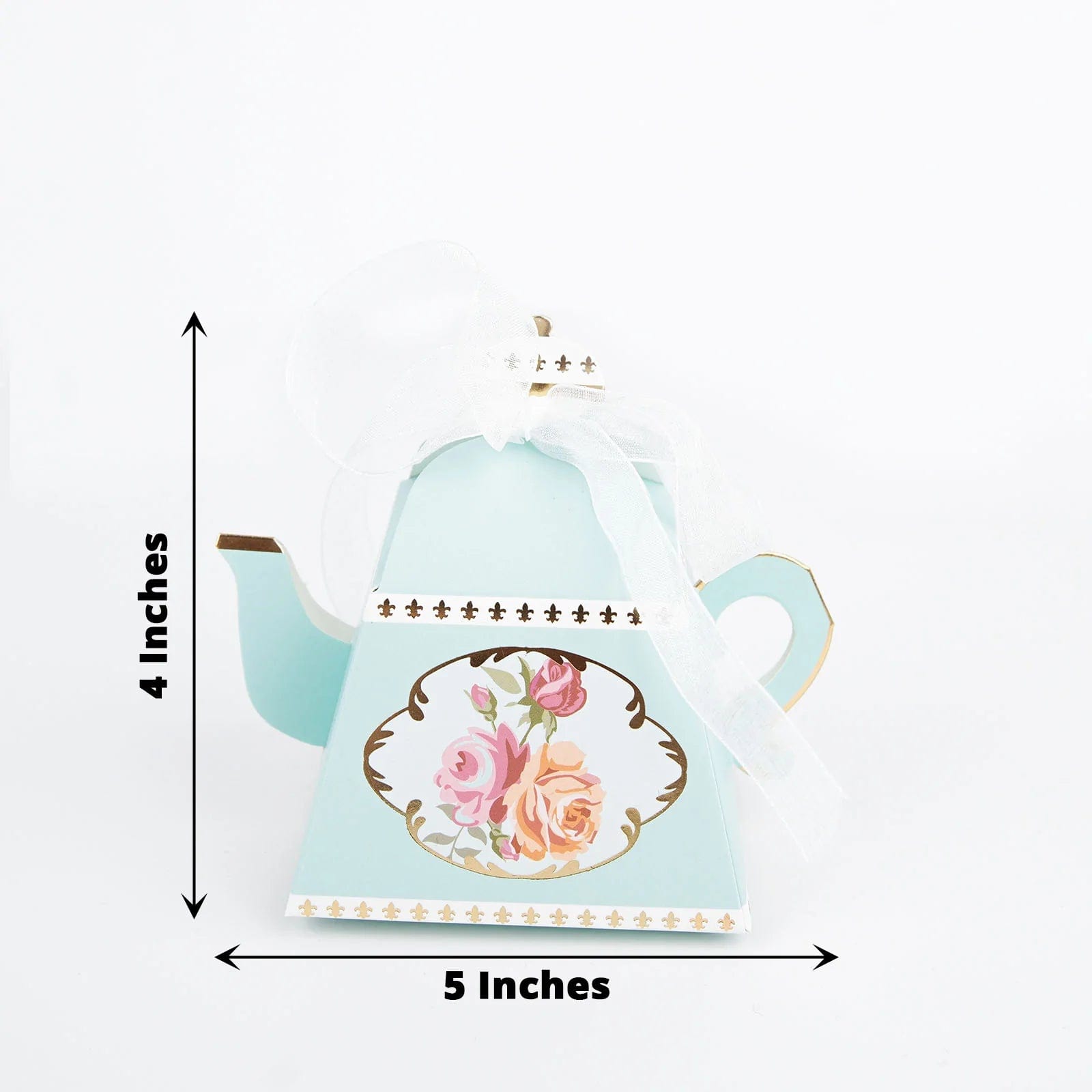 25 Mini Teapot Wedding Favors with Ribbon - Elegant Tea Party Favors for Bridal Shower, Baby Shower & Special Events