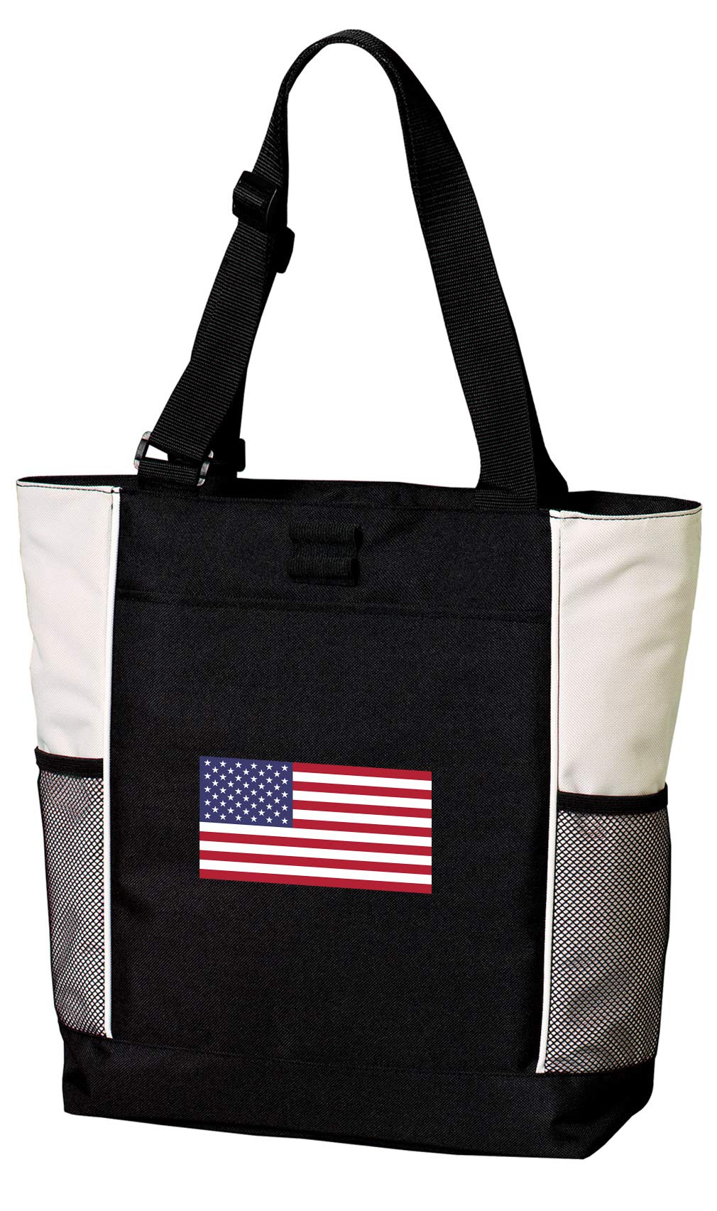 USA Flag Tote Bags - Patriotic American Flag Totes for Beach, Pool, Travel & Shopping - Durable Reusable Grocery Bags for Outdoor Activities, Picnics & Daily Use