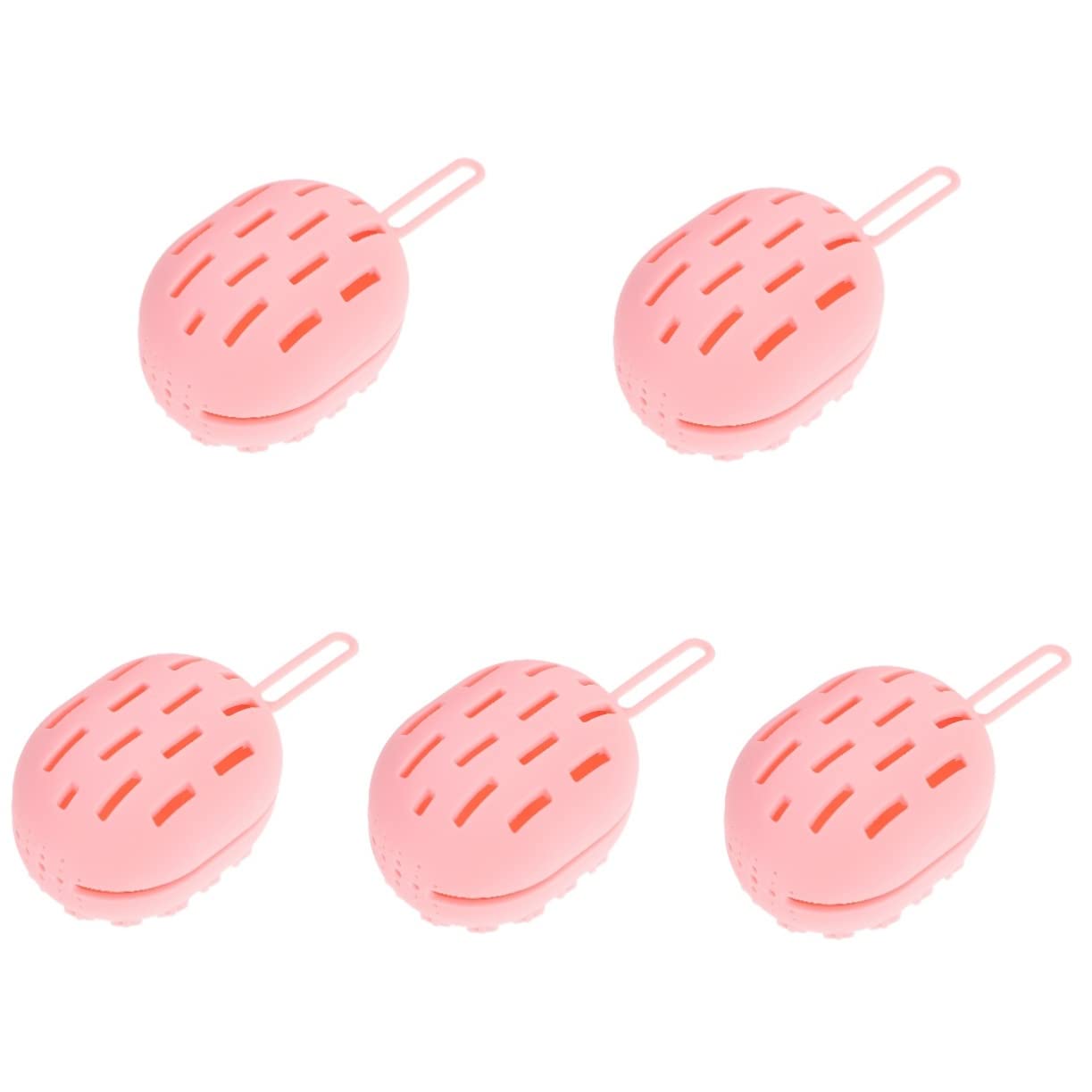 Minkissy 5-Piece Silicone Makeup Sponge Holder Set - Beauty Egg Storage Bag & Container for Makeup Sponges, Pink Cosmetic Organizer | Perfect for Travel, Home Vanity & Professional Makeup Artists