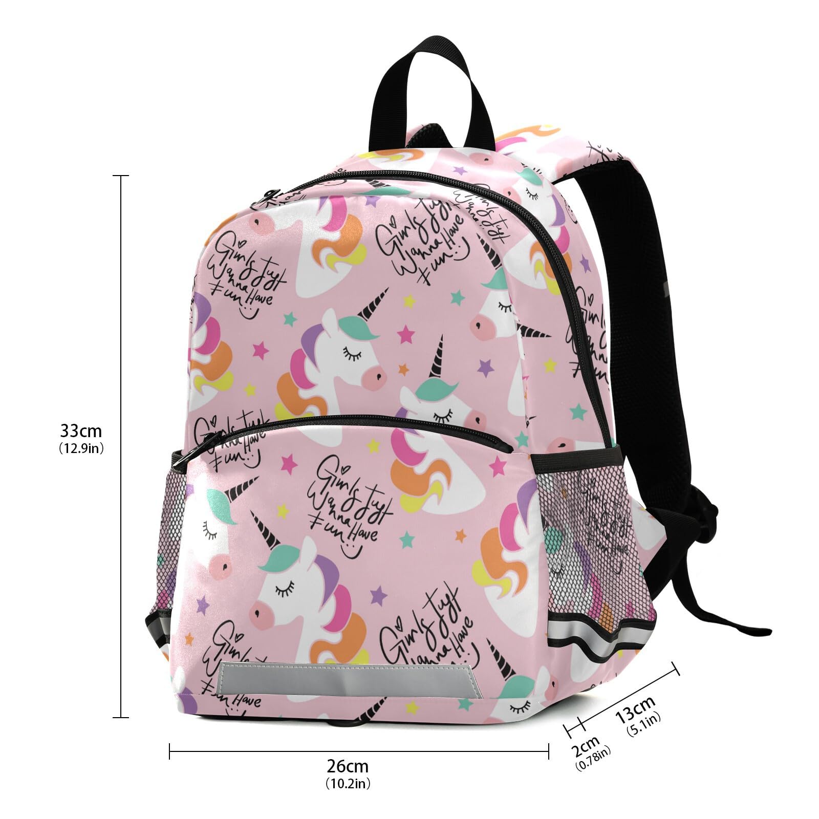 Cute Unicorn Kids Backpack with Safety Leash for Toddlers - School & Travel
