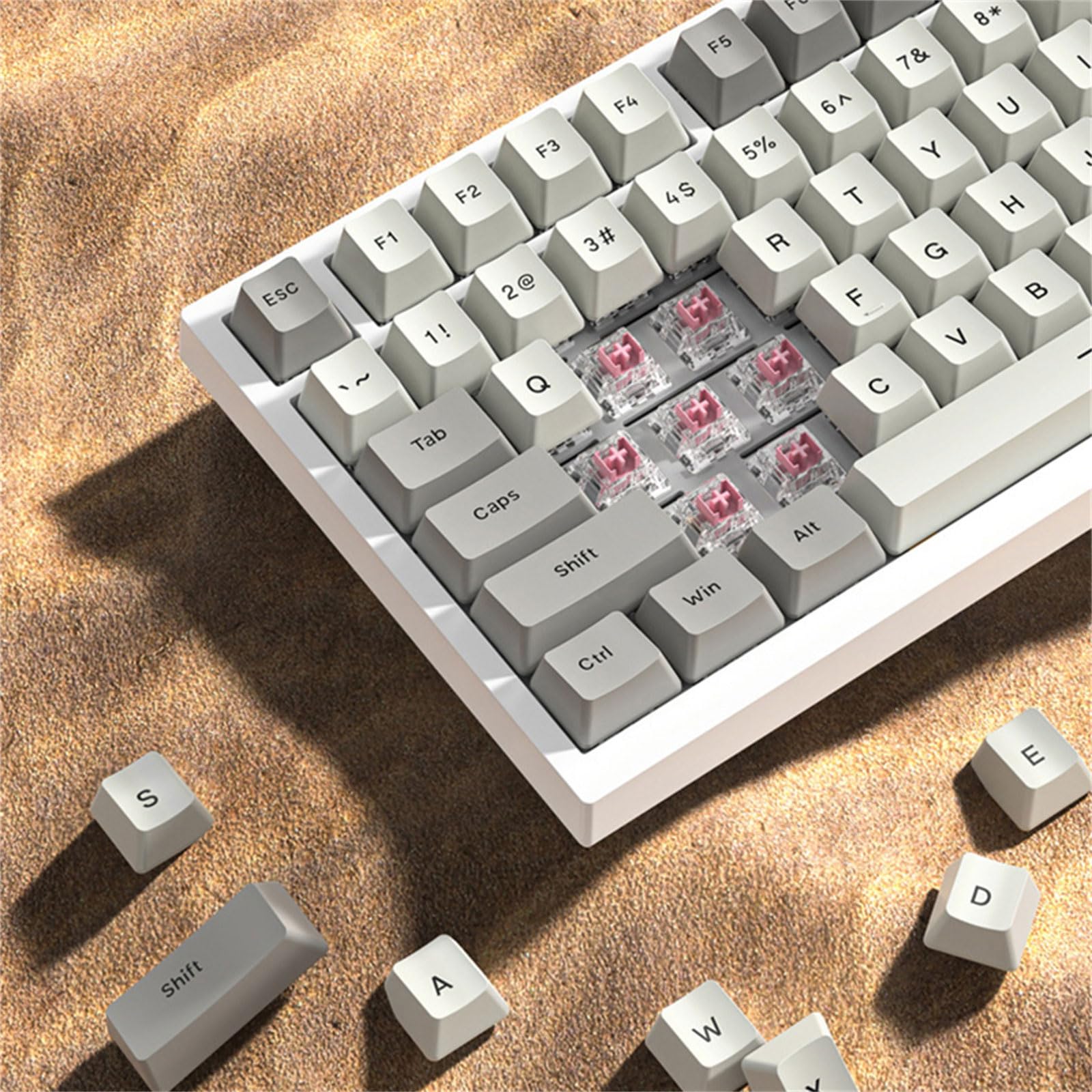 Xbiez 82-Key RGB Backlit Gaming Mechanical Keyboard - Programmable, Lightweight & Compact for PC, Laptop, Office - Perfect for Gaming, Typing & Workspace Efficiency