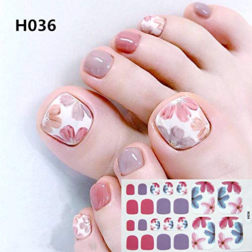 WOKOTO 20 Sheets Gradient Toe Nail Polish Strips & Stickers Kit with Nail File | 22 Colorful Glitter Tips per Sheet | DIY Manicure Set for Women | Perfect for Home Nail Salon, Parties & Gift Giving