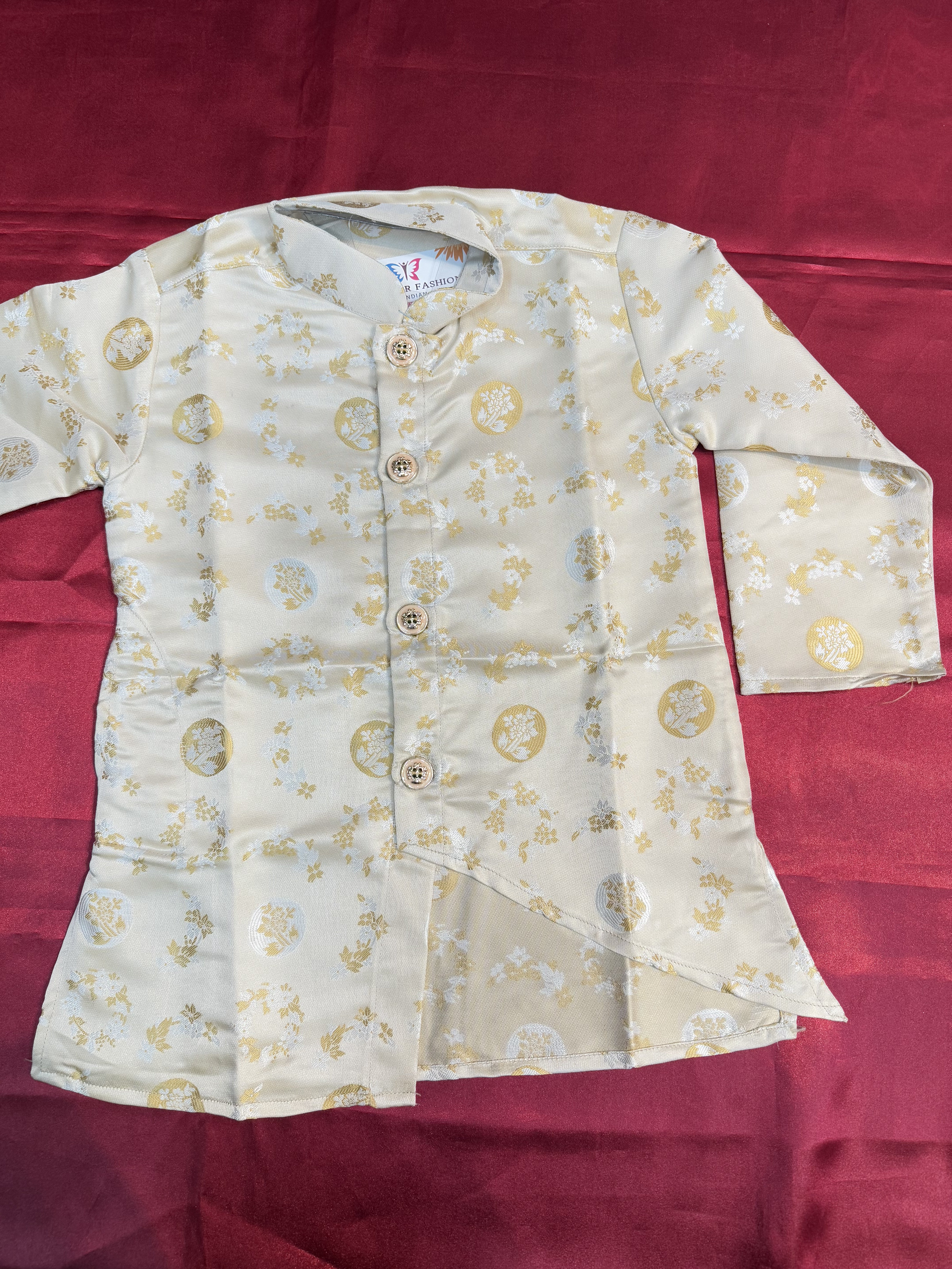 Stylish Jacquard Cotton Kurta Pajama Set for Boys | Comfortable Heavy Cotton Ethnic Wear | Perfect for Festivals, Weddings & Family Gatherings