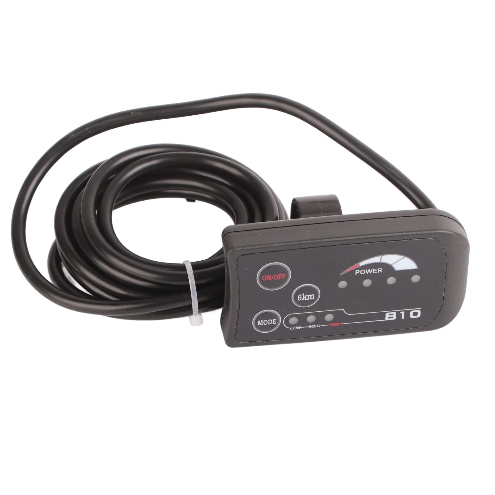 POCREATION 810 LED Display for Electric Bike & Scooter - 5 Wire Cable Control Panel with Speedometer & Motor Control - Perfect for Commuting & Outdoor Adventures