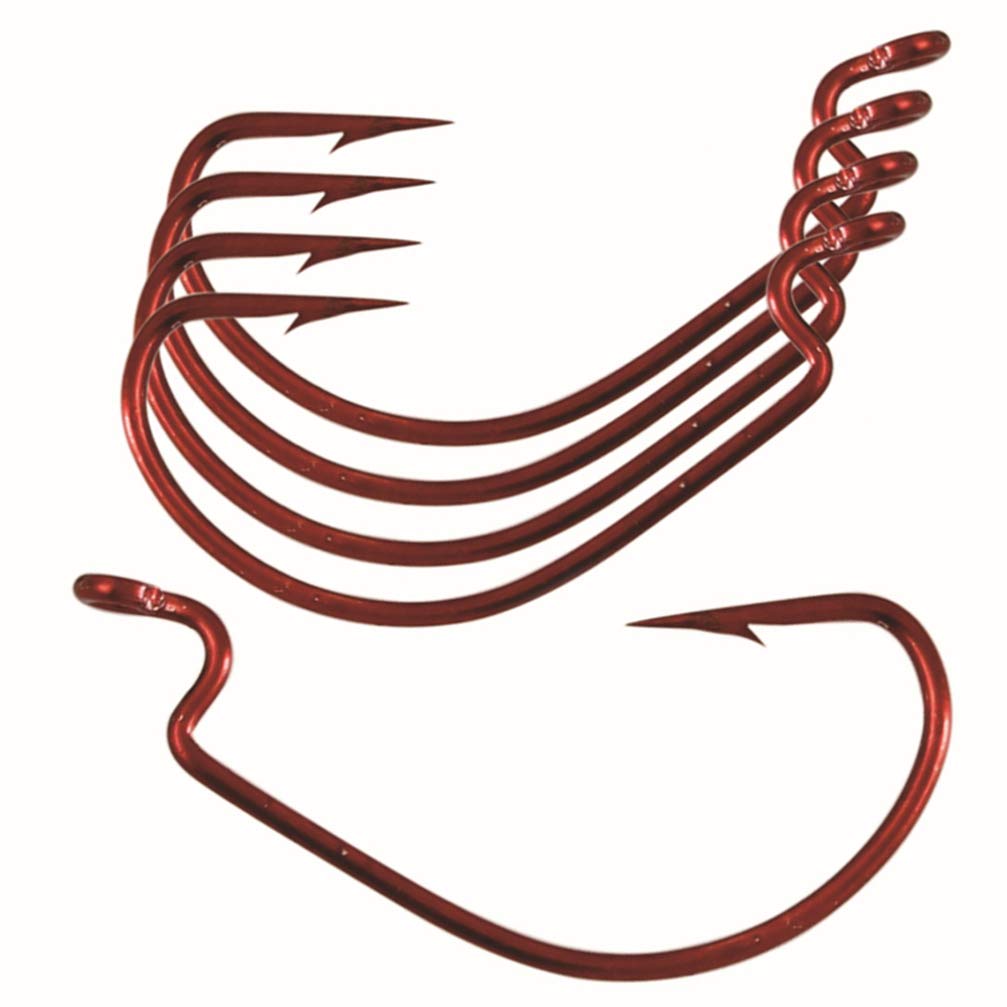 150 Pcs Carbon Steel Offset Fishing Hooks - Sharp & Durable for Freshwater & Saltwater Fishing - Ideal for Bass, Trout, and Catfish Angling