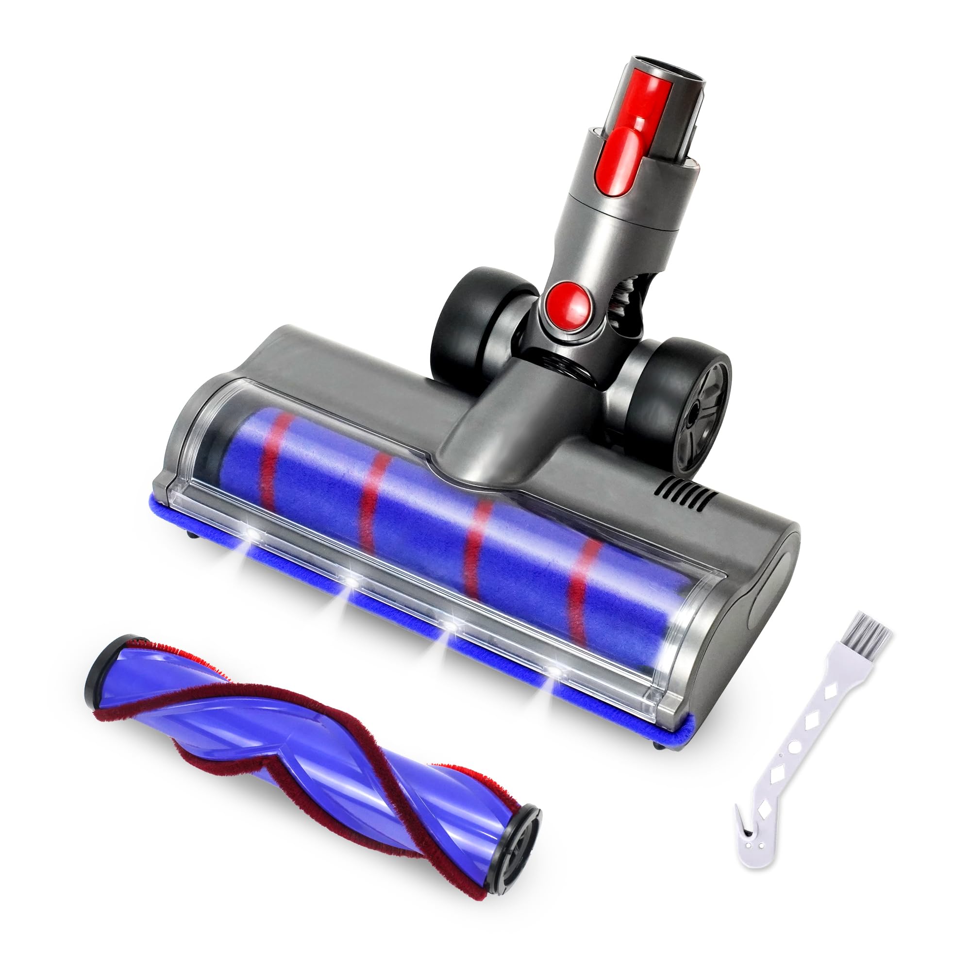 Dyson V7 V8 V10 V11 V15 Vacuum Attachments - Hardwood Floor & Carpet Brush Replacement Parts for Cordless Stick Vacuums | Perfect for Pet Hair, Stairs & Deep Cleaning