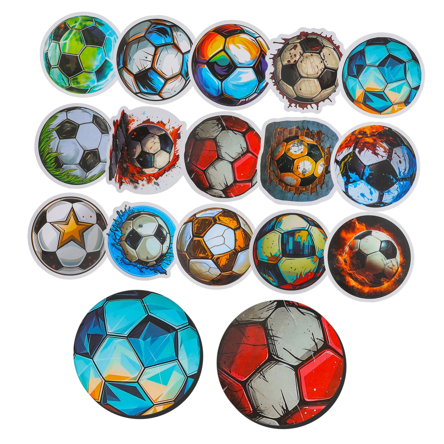 FOYTOKI 250 Pcs Football Stickers - Premium Soccer Ball Decals for Scrapbooking, DIY Crafts, Water Bottles & Laptop Decoration - Fun Sports Themed Stickers for Kids & Fans