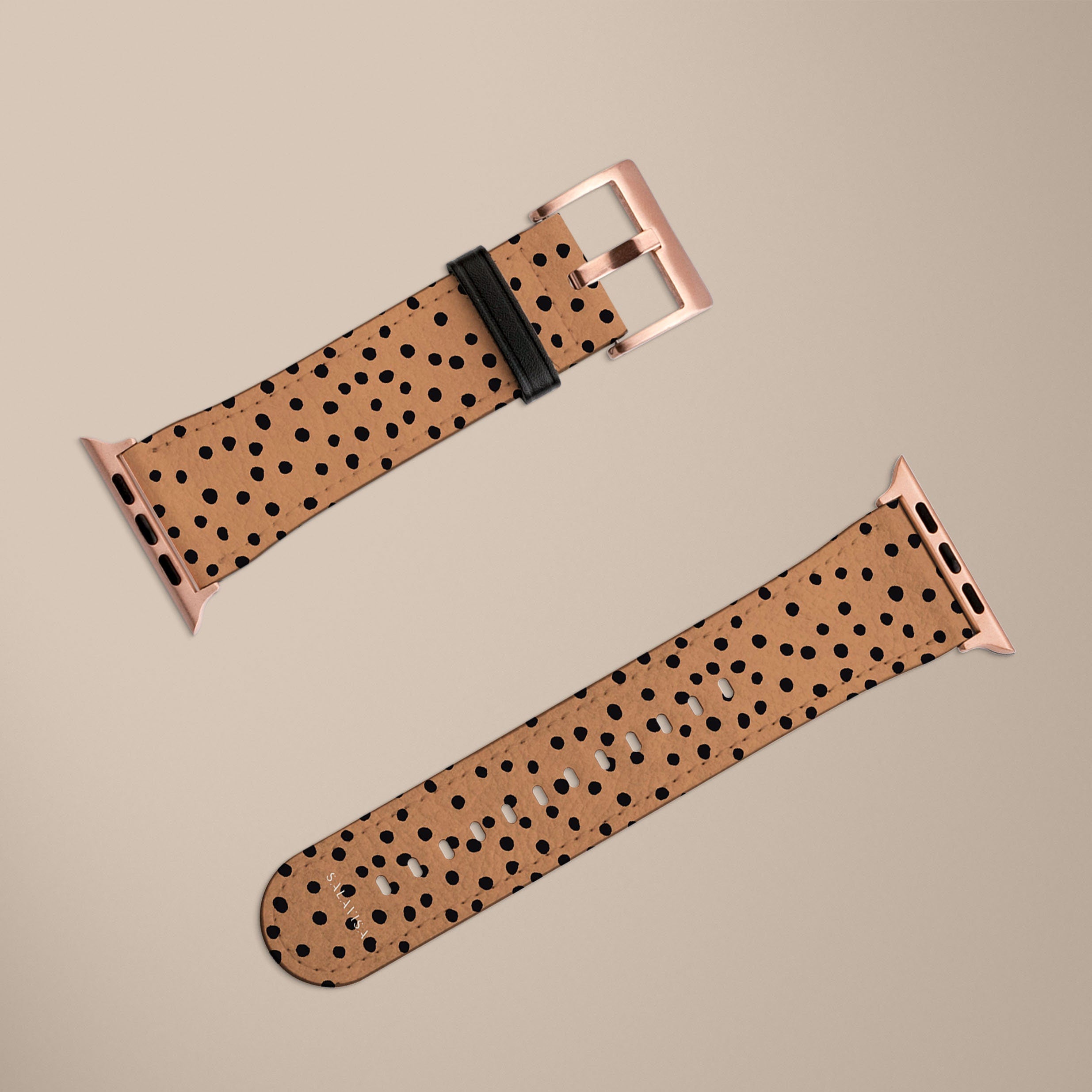 Orange Polka Dots Watch Band - Adjustable Replacement Strap for Apple Watch, Fitbit & Samsung Galaxy - Perfect for Casual, Work & Sports Activities