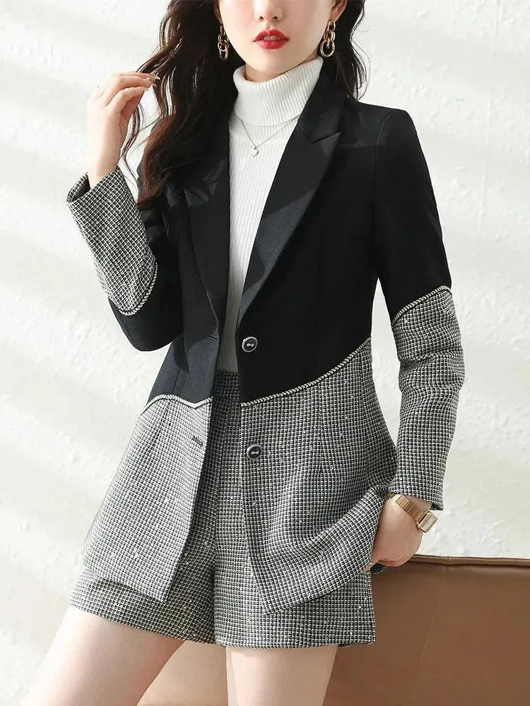 Elegant Patchwork Sequin Women's Pant Suit for Formal Events - Perfect for Weddings, Parties & Evening Occasions