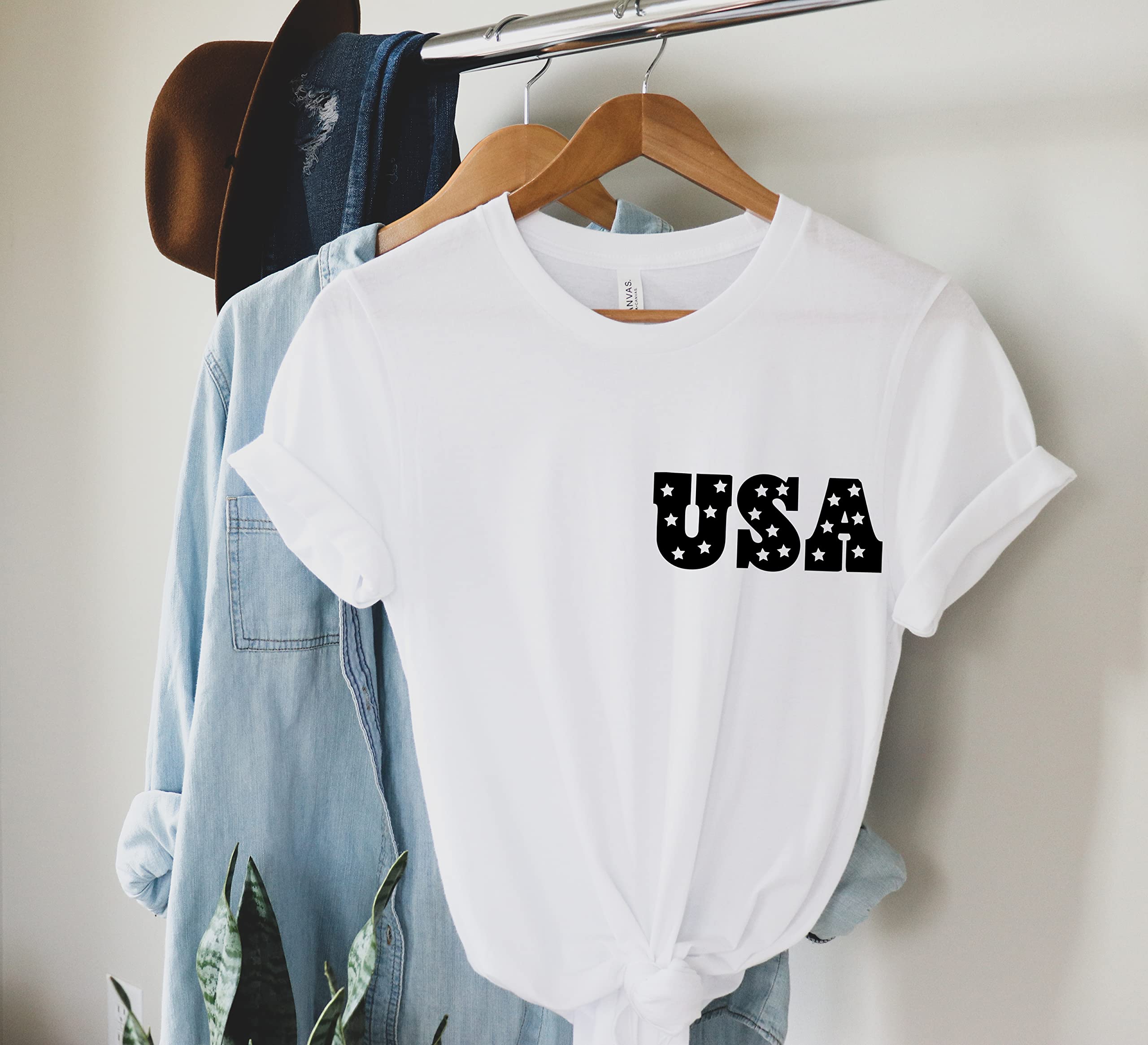 USA Patriotic Shirt - 4th of July American Flag T-Shirt with Stars & Stripes Design | Independence Day Celebration, BBQ Party, Memorial Day Outfit