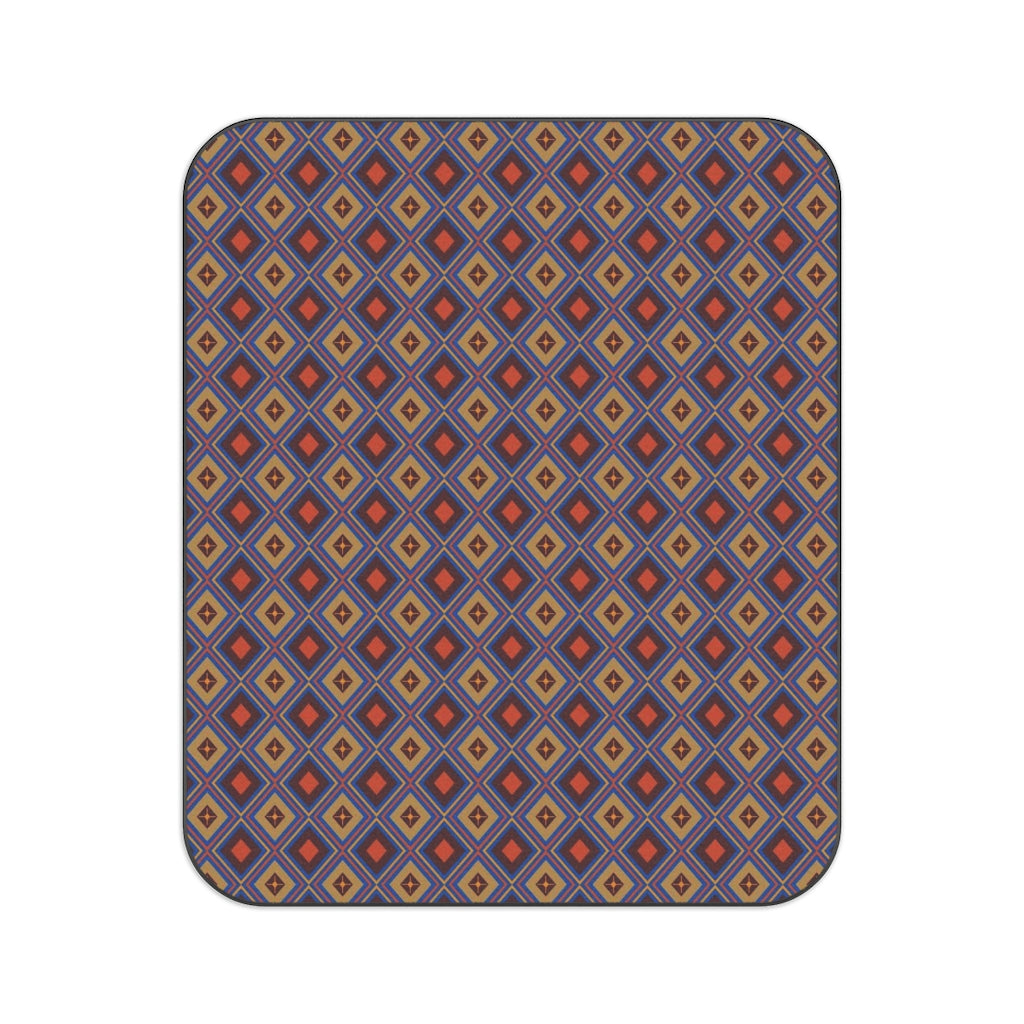 Modern Diamond Pattern Waterproof Picnic Blanket - Lightweight & Portable for Beach, Park, Camping - Includes Carry Strap - Perfect Outdoor Blanket for Picnics, Concerts & Travel Gifts