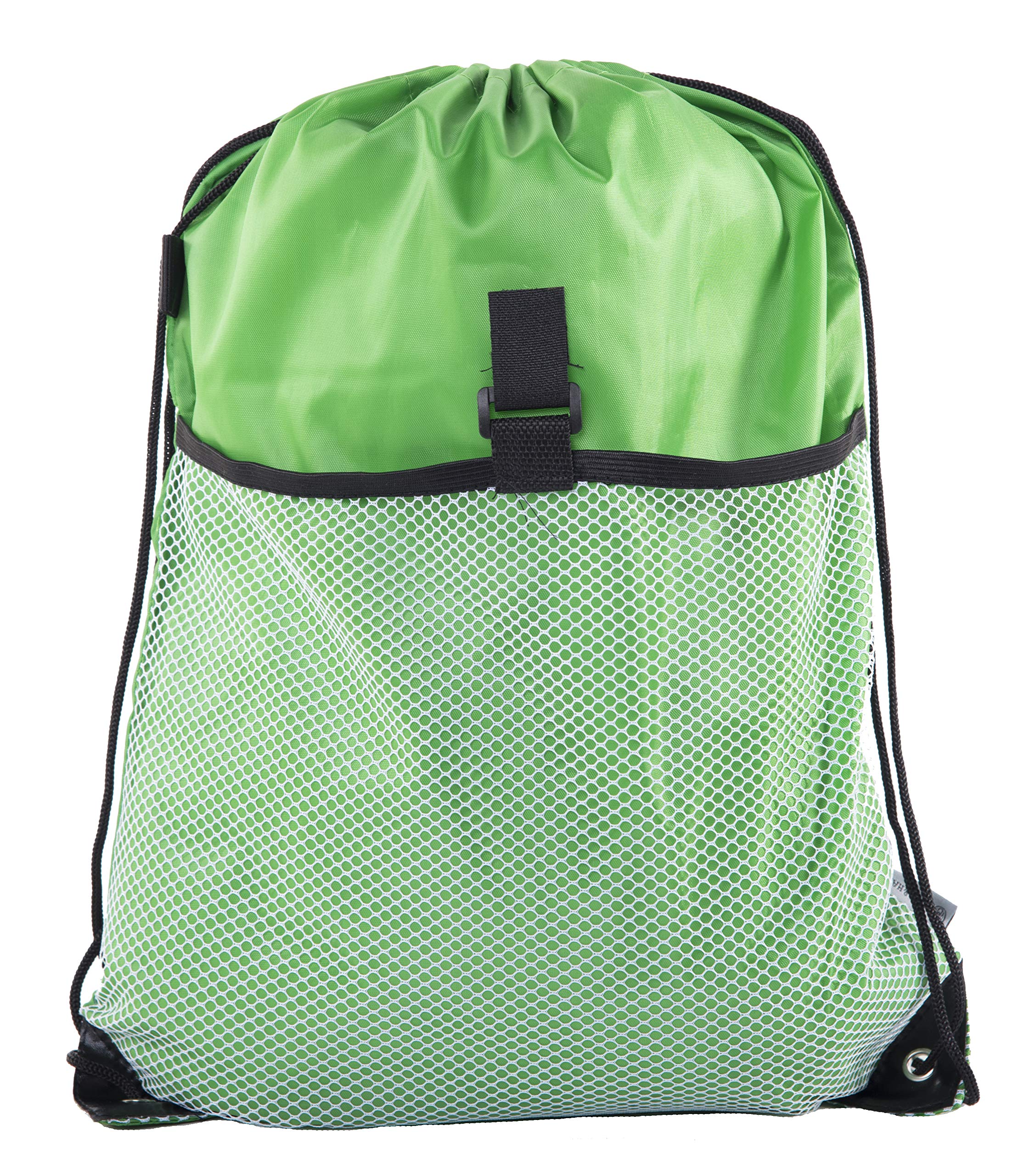 Wholesale Drawstring Cinch Backpack with Mesh Pocket - Lightweight & Durable for Gym, Travel, School & Outdoor Activities