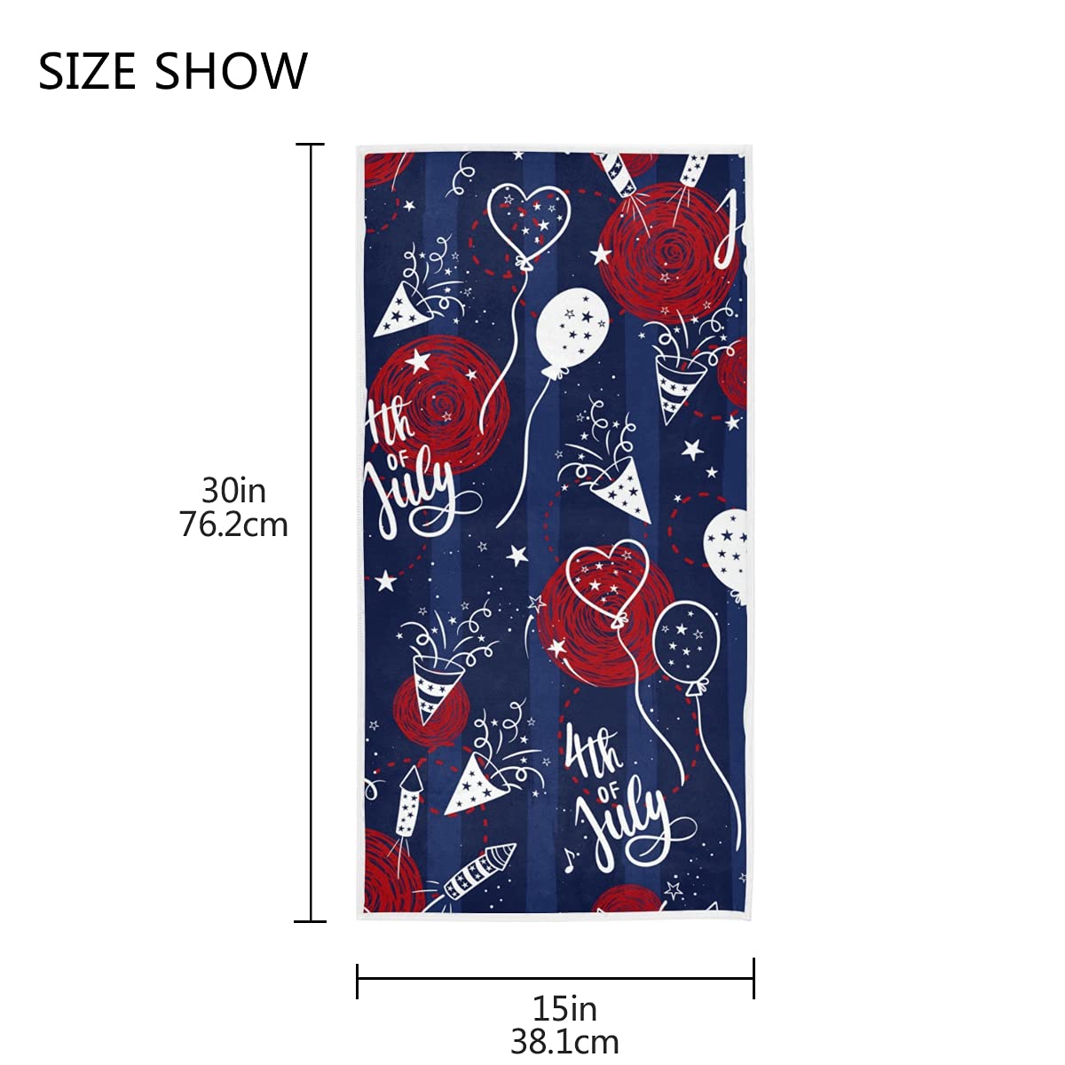 SUABO 4th of July Patriotic Hand Towels - 30