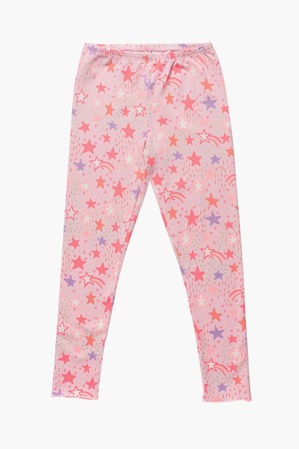 EGG New York Alyssa Star Print Girls Leggings - Soft Stretchy Yoga Pants for Kids - Perfect for Dance, Playtime & Everyday Wear