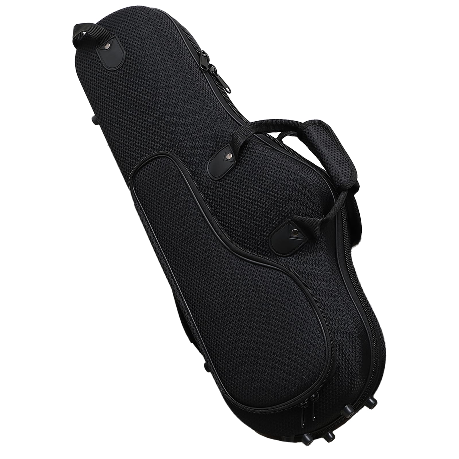 ERINGOGO Alto Saxophone Case with Removable Shoulder Straps - Soft Padded Saxophone Gig Bag, Lightweight Black Backpack for School, Band Practice & Travel