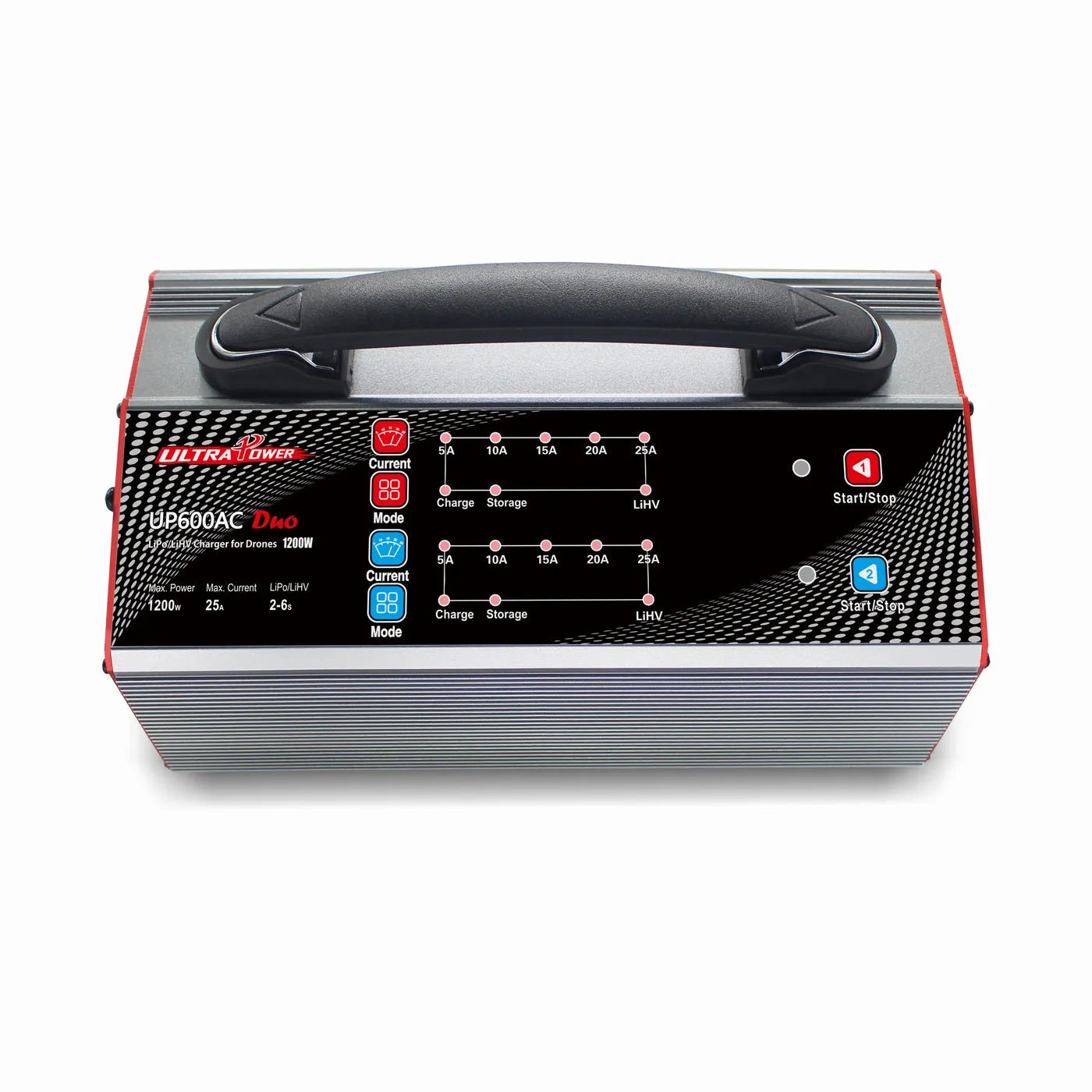 Ultra Power UP600AC DUO 2X600W 25A 6S Battery Charger for DJI Mavic, Phantom, Inspire Drones - Fast Charging for UAV, FPV, and RC Aircraft