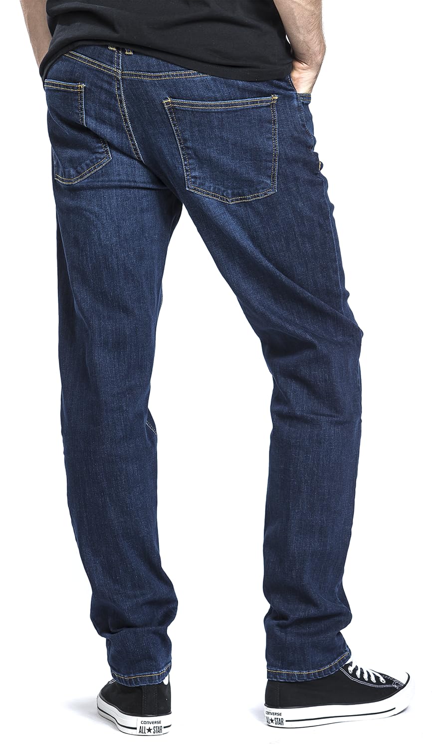 Stretch Denim Slim Fit Jeans for Men - Comfortable Skinny Jeans with Elastic Waistband | Perfect for Casual Wear, Office & Night Out
