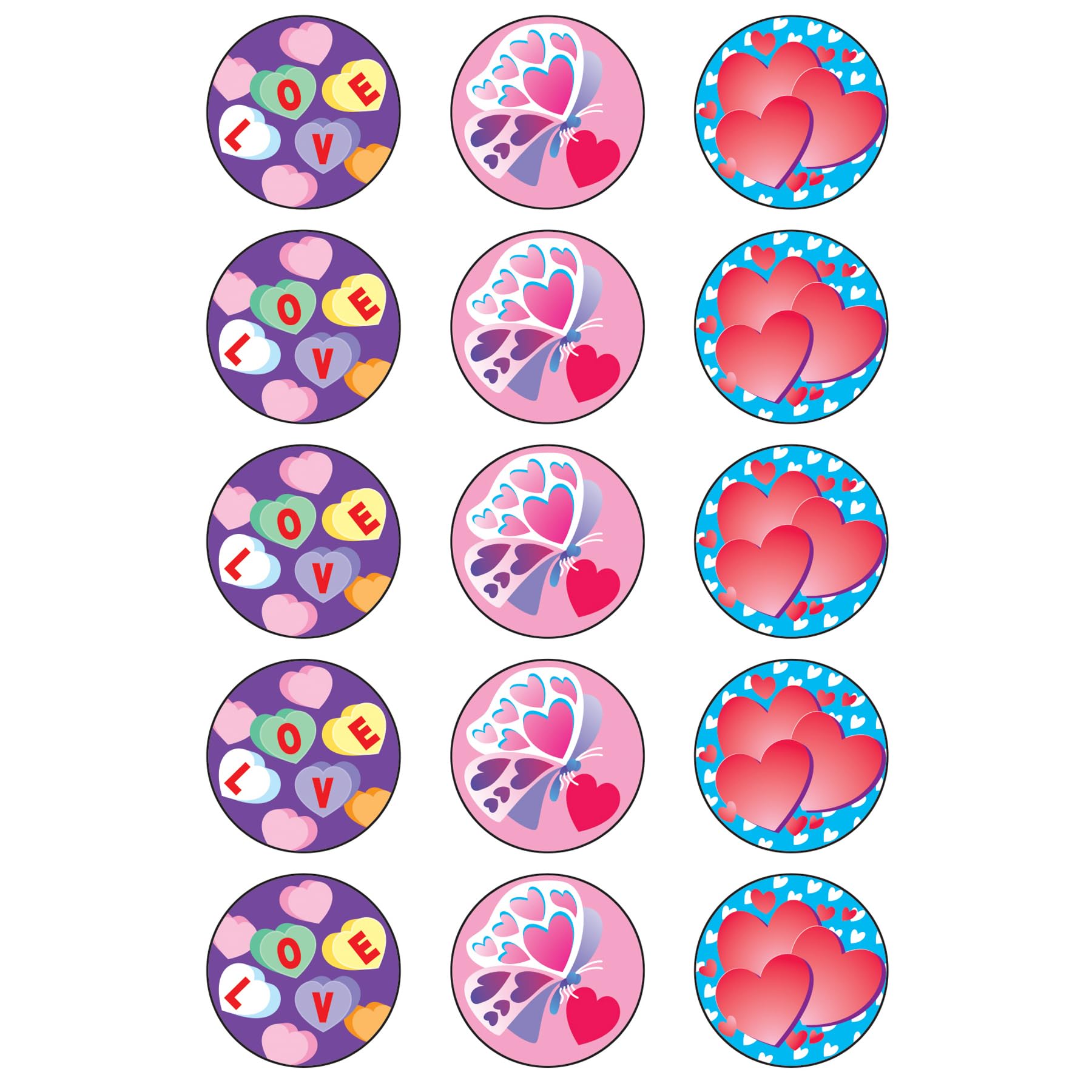 Valentine's Day Cherry Scented Stickers - 60 Count Fun Classroom Rewards & Incentives for Kids - Perfect for School Parties, Teacher Gifts & Student Motivation