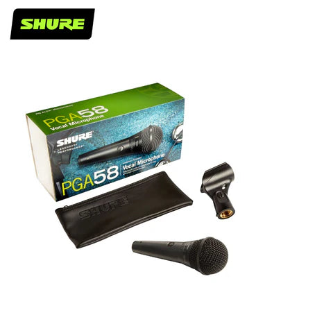 Shure PGA58 LC Cardioid Dynamic Vocal Microphone - Professional Studio & Live Performance Mic for Singers, Podcasters & Public Speakers
