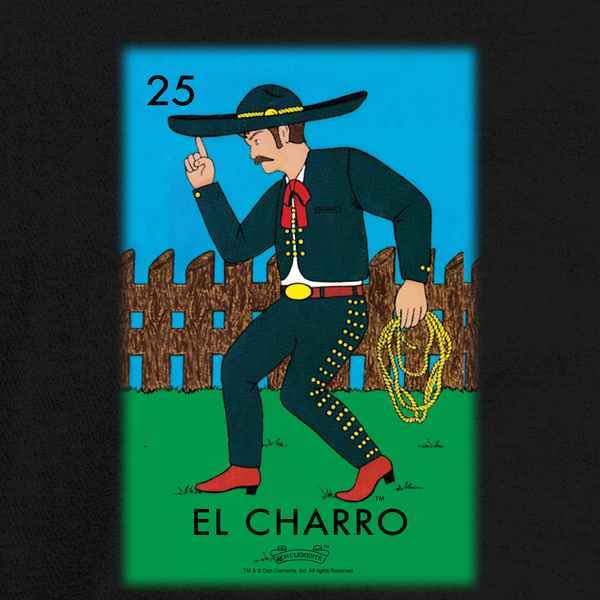 Pop Threads El Charro Cowboy Loteria Card Mexican Graphic T-Shirt for Men - Vintage Latino Style Cotton Tee - Perfect for Cinco de Mayo, Hispanic Heritage Month & Casual Wear