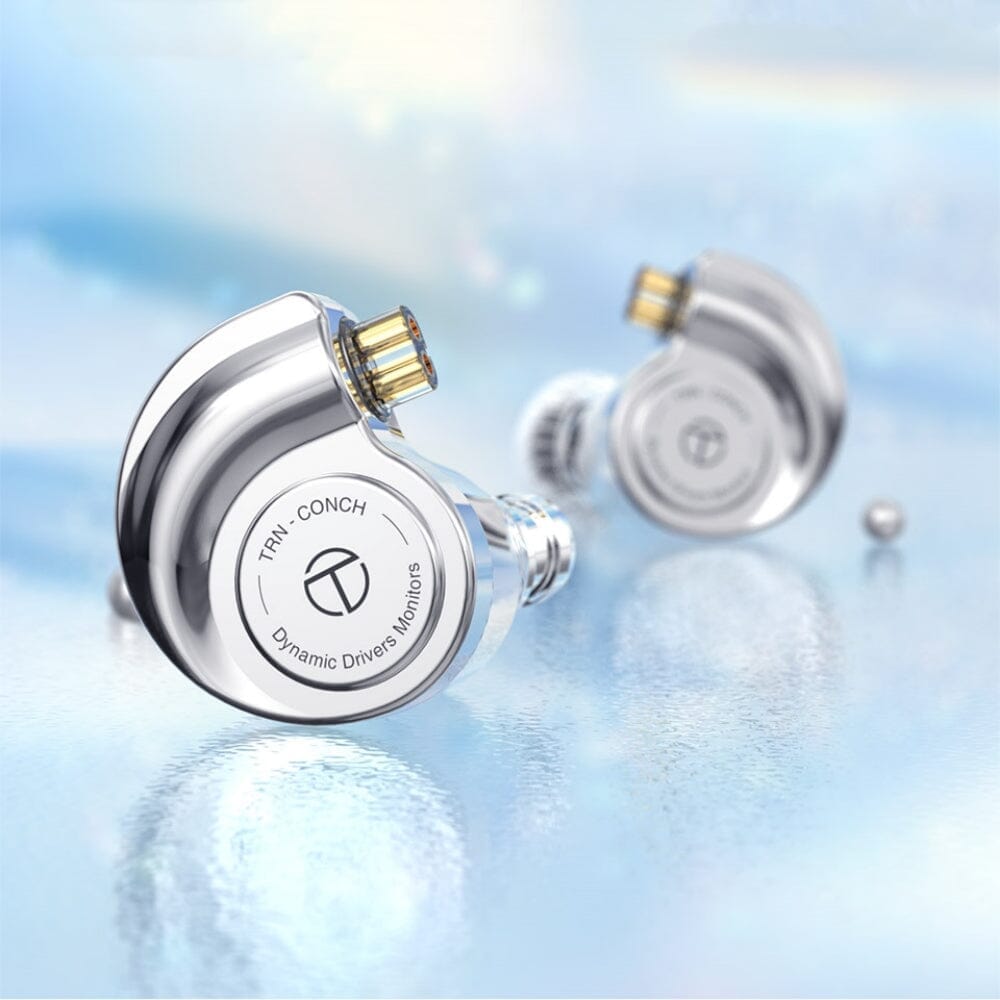 TRN Conch High Performance DLC Diamond Diaphragm Dynamic In-Ear Monitors - Professional Studio Earphones for Musicians, Audiophiles & Gaming Enthusiasts