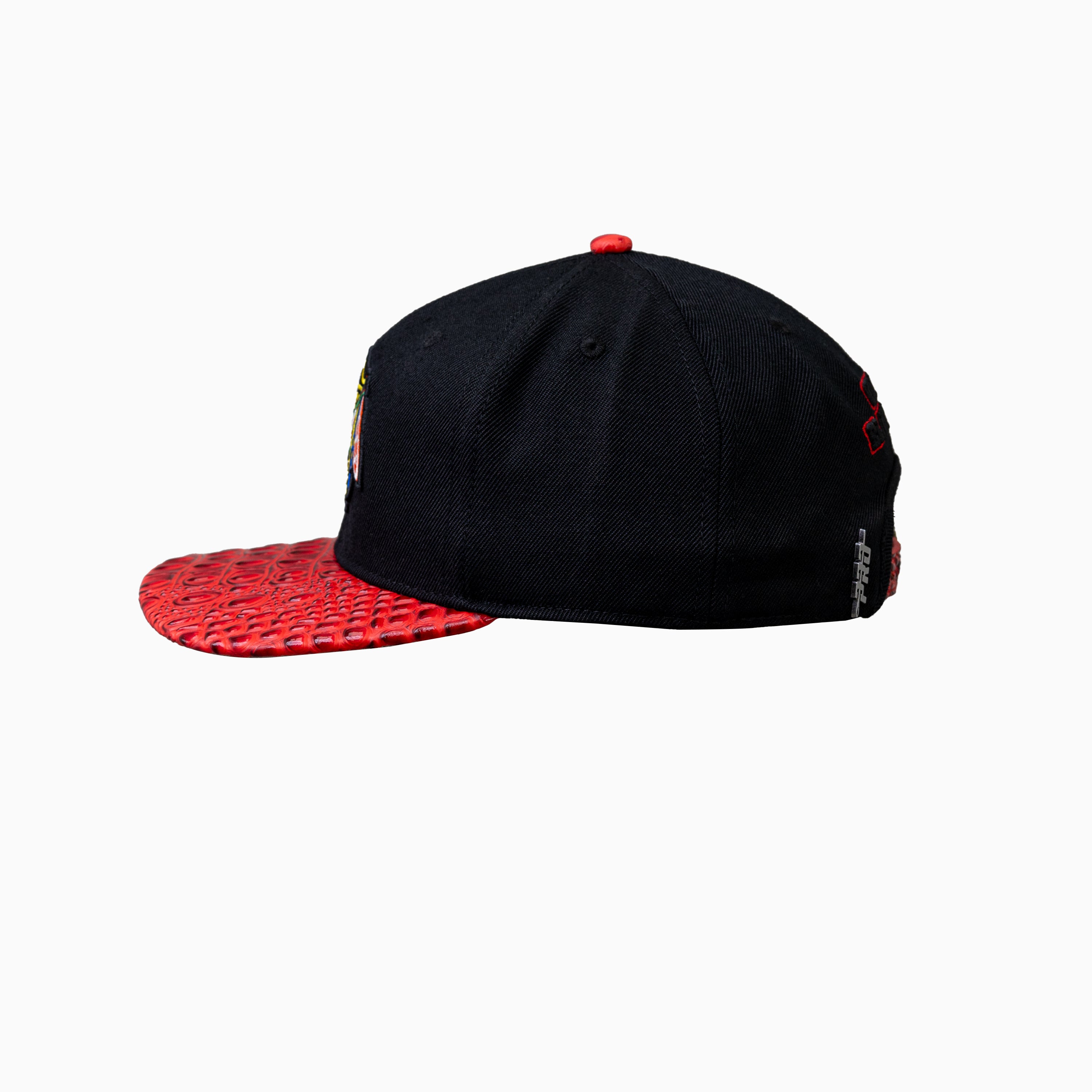 Chicago Blackhawks NHL Official Leather Visor Snapback Hat - Adjustable Baseball Cap for Men & Women - Perfect for Sports Games, Casual Wear & Fan Collections