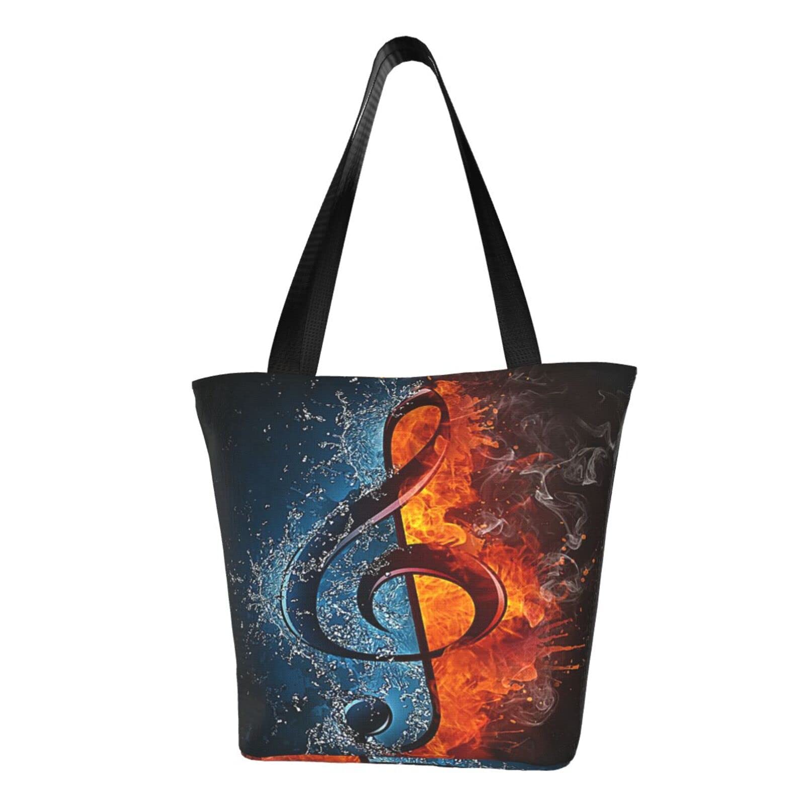 Flamingo Watercolor Canvas Tote Bag for Women - Large Reusable Grocery Shopping Bag with Shoulder Strap | Perfect for Beach, Market & Everyday Use