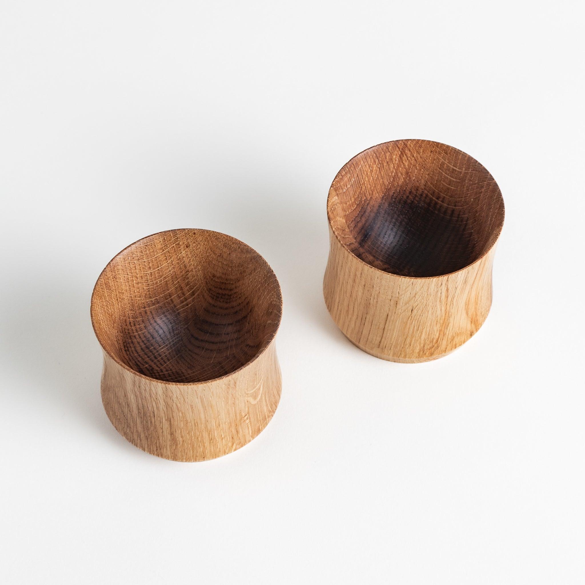 Handcrafted Mizunara Oak Whiskey Glasses Set of 2 - Japanese Wooden Tumbler Cups for Bourbon, Scotch & Whiskey Tasting - Perfect for Home Bar, Gifts & Special Occasions