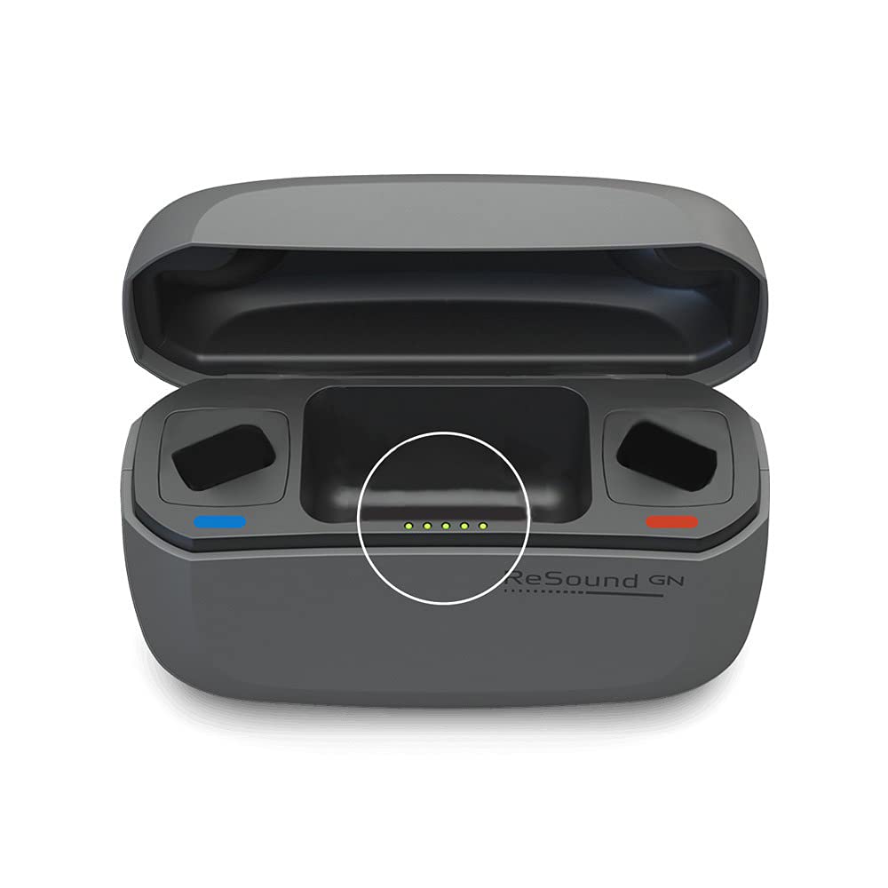 GN ReSound ONE Premium Rechargeable Hearing Aid Charger Case - Portable & Fast Charging for Hearing Aids - Perfect for Travel, Work & Daily Use