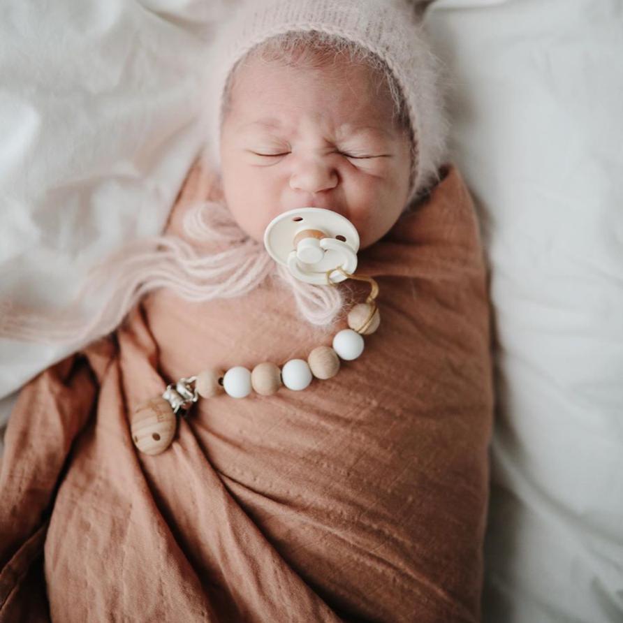 Mushie Organic Cotton Muslin Swaddle Blanket - Soft & Breathable Baby Wrap for Newborns, Infants & Toddlers - Perfect for Swaddling, Nursing, Stroller & Car Seat Cover - Natural Color
