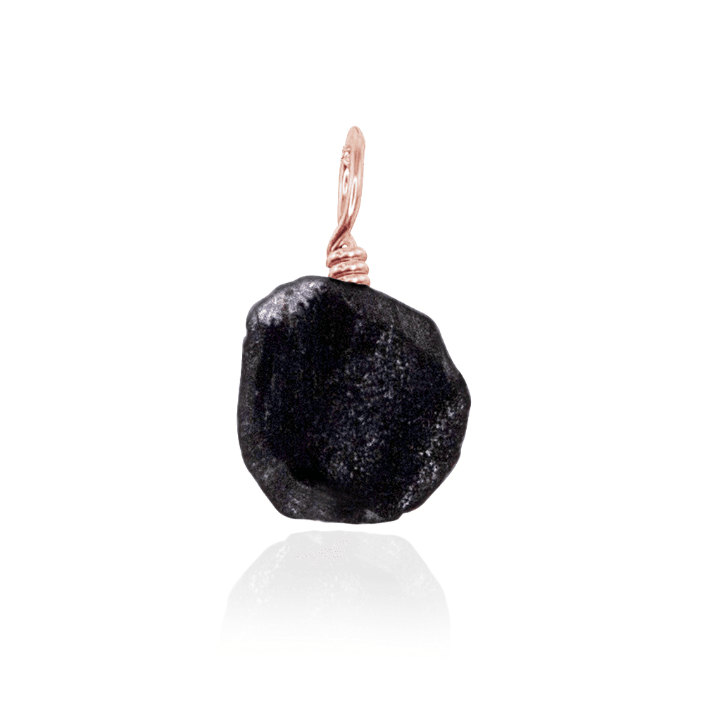 Natural Raw Obsidian Crystal Pendant Necklace - Black Protection Stone Jewelry for Women & Men | Perfect for Meditation, Energy Healing & Spiritual Gifts