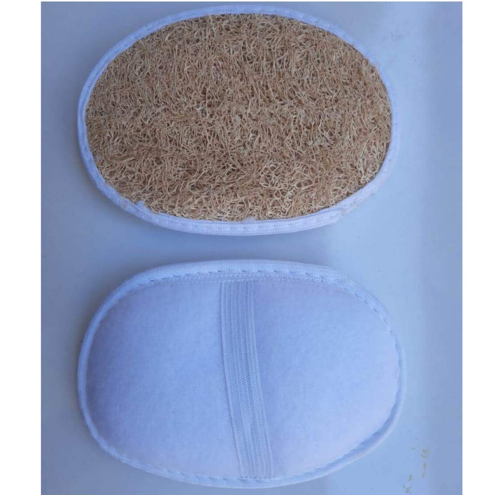 ARROSA 6-Pack Natural Body Scrubber & Loofah Sponge for Exfoliating Skin - Gentle Bath & Shower Exfoliator for Soft Skin, Perfect for Spa, Home & Travel Use