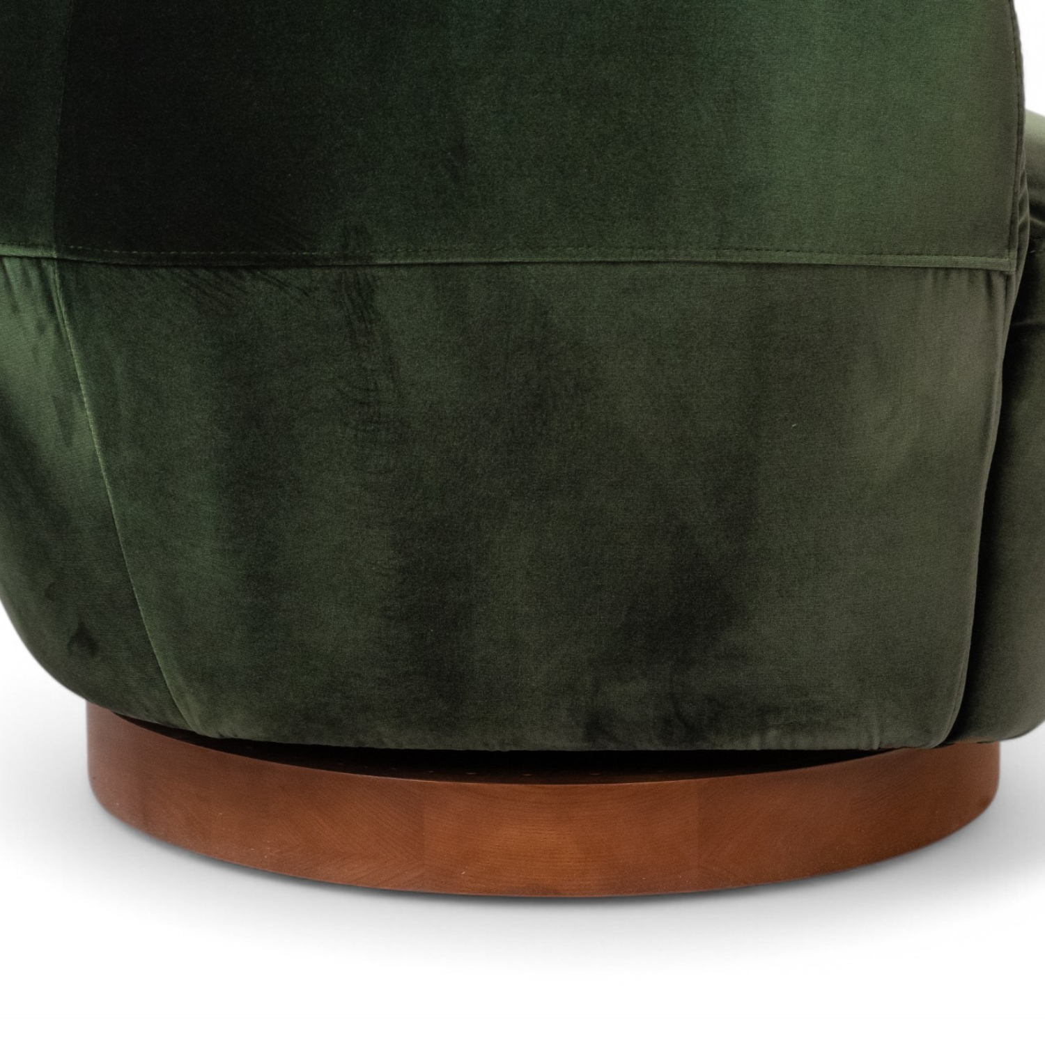 Swivel Lounge Chair - Mili Green Velvet Upholstered Modern Accent Chair for Living Room, Bedroom, or Office - 360 Degree Rotating Comfortable Seating with Ottoman Option