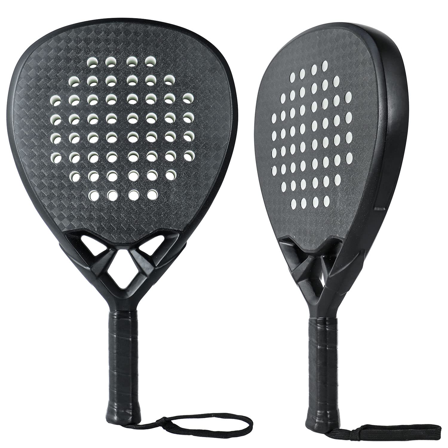 AMA Sport Padel Paddle Tennis Racket - Carbon Fiber Pop Tennis Paddle for Paddleball (3K, 12K, 18K, Full Carbon) - Perfect for Outdoor & Indoor Court Games, Beach Tennis, and Recreational Play