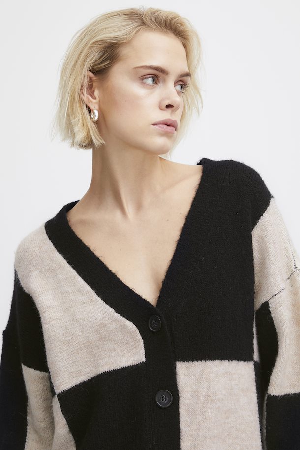 LURA Women's Cardigan Sweater - Meteorite Check Pattern, Soft Knit Open Front Long Sleeve Cover-Up for Fall & Winter - Perfect for Office, Date Night and Casual Outfits