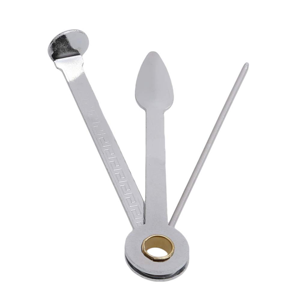 Sevenfly 3-in-1 Alloy Metal Smoking Pipe Cleaner Tool with Reamer & Tamper - Silver Color | Perfect for Tobacco, Herb & Weed Accessories Cleaning & Maintenance