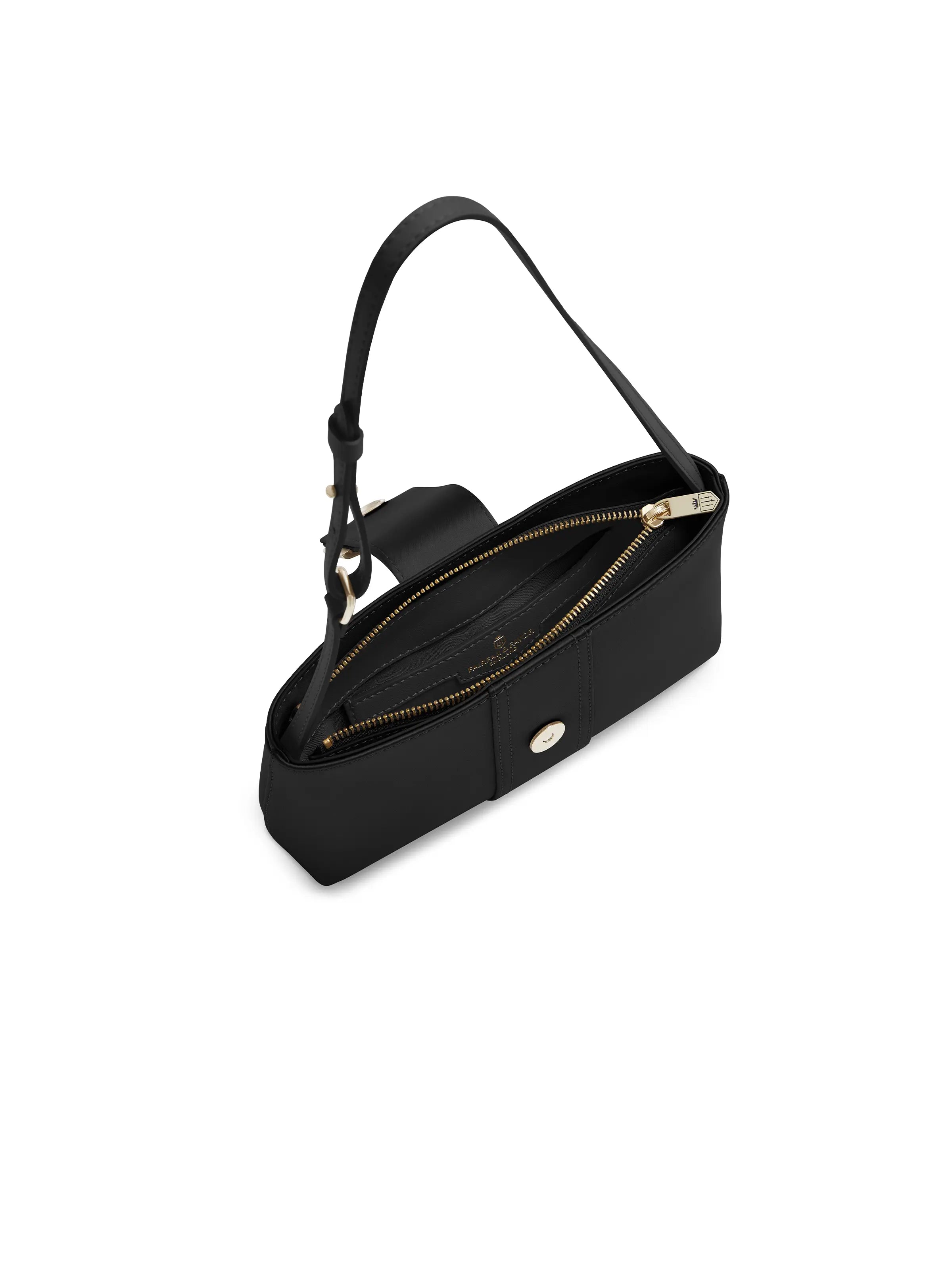 Belmont Shoulder Bag - Black Satin Crossbody Purse for Women | Fashionable & Lightweight | Perfect for Work, Travel & Everyday Use