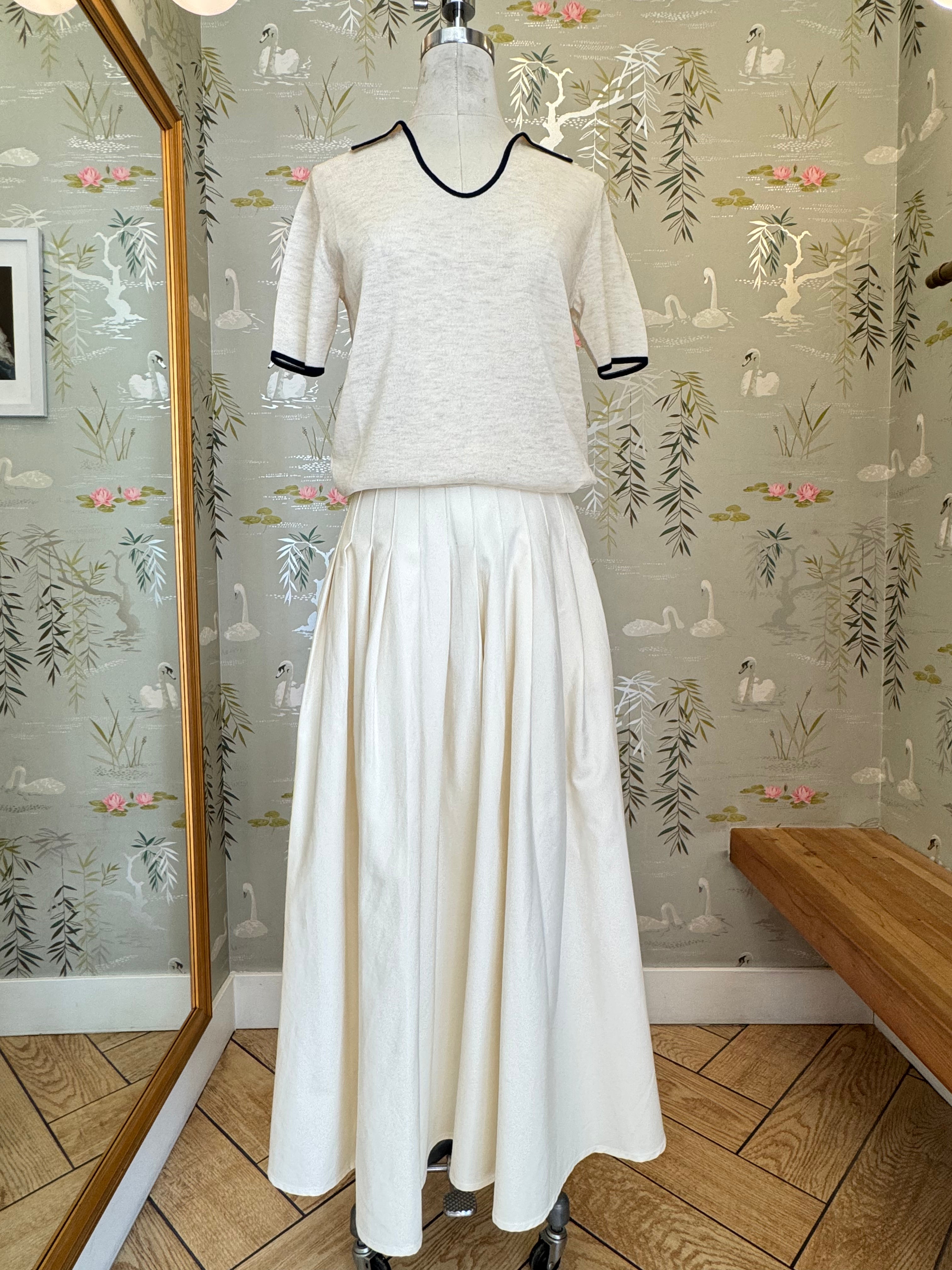 Josie Pleated Skirt for Women - A-Line Midi Skirt with Elastic Waist | Perfect for Office, Party & Casual Wear | Flowy & Comfortable Summer Skirt