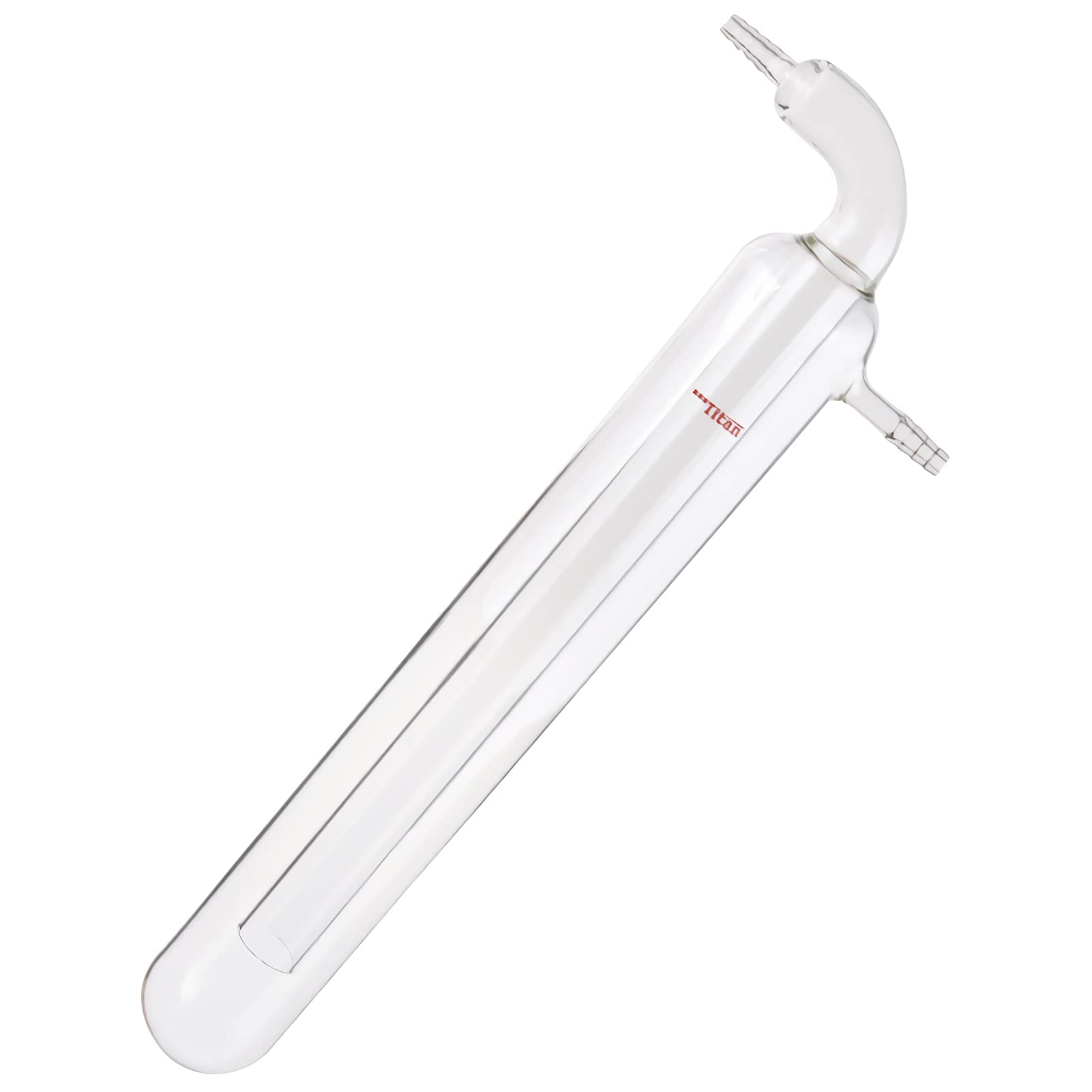 High-Quality Glass Vacuum Cold Trap - One-Piece Design with Hose Connection for Lab Experiments (φ55mm, 350mm Length) | Perfect for Chemistry Labs, Distillation Processes & Scientific Research