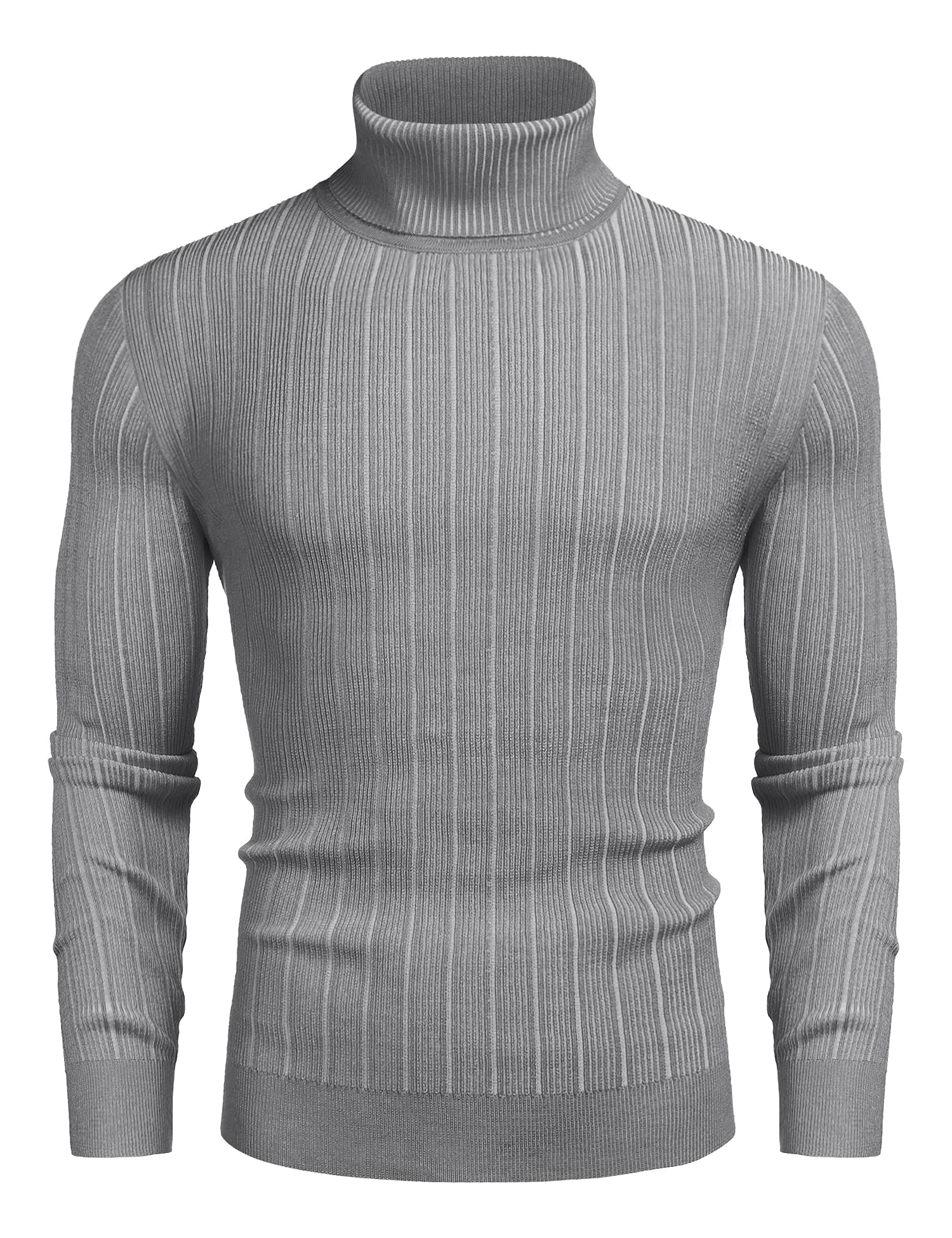 COOFANDY Men's Slim Fit Turtleneck Sweater - Ribbed Knit High Neck Pullover for Winter Warmth | Office, Date Night & Casual Outfits