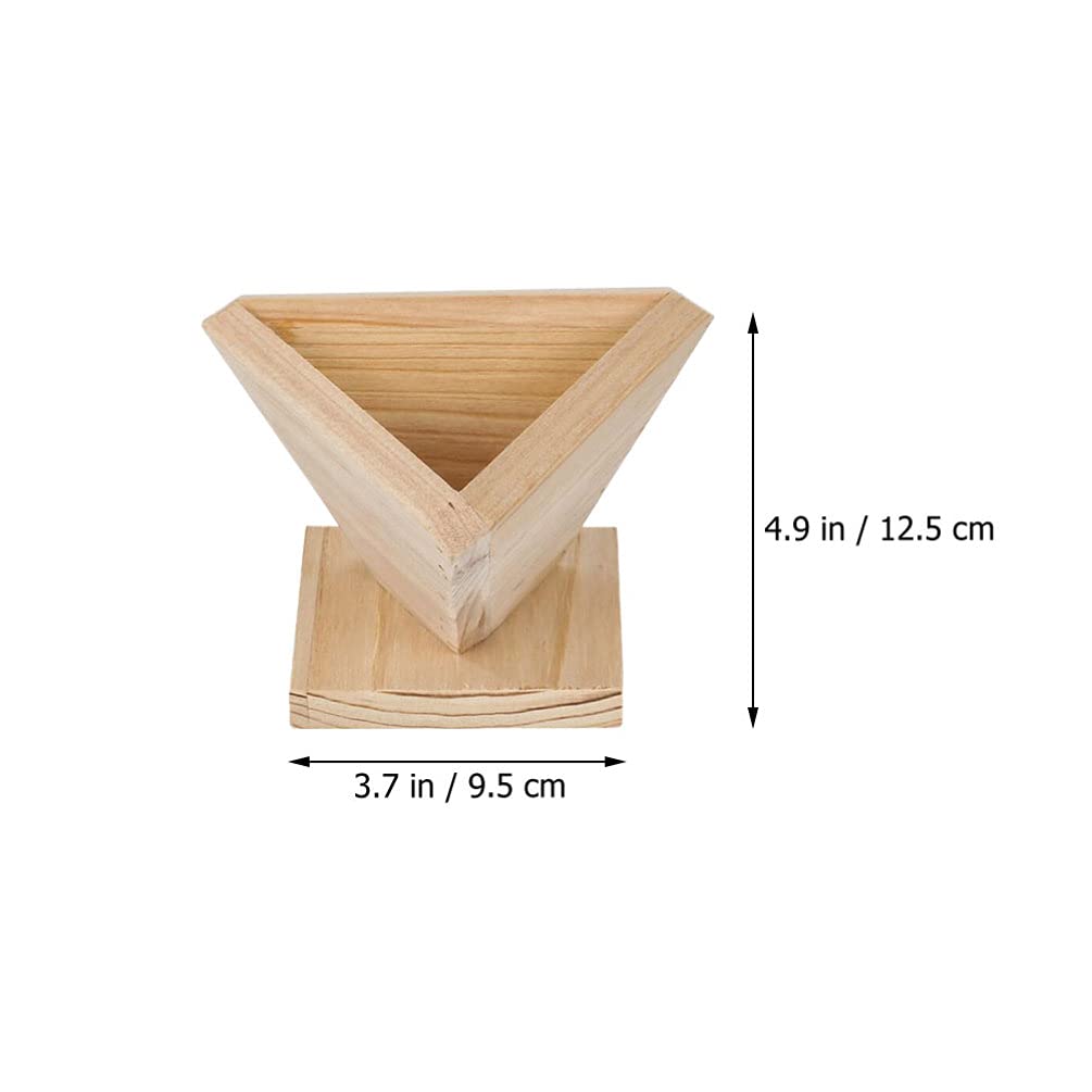 Hemoton 2-Piece Bamboo Zongzi Mold Set - Triangle Rice Ball Maker for Sticky Rice, Dumplings & Chocolate - Wooden DIY Sushi Press for Kids - Perfect for Asian Cooking, Holiday Treats & Party Snacks
