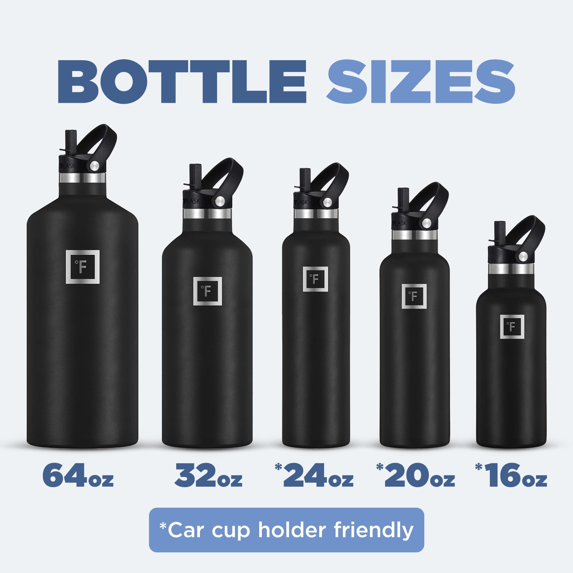 IRON °FLASK 32oz Stainless Steel Water Bottle with Straw - Leakproof, BPA Free, Vacuum Insulated for Hot & Cold Drinks - Perfect for Gym, Hiking, Office & Outdoor Activities (Dark Rainbow)
