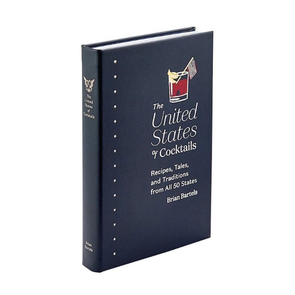 The United States of Cocktails: Navy Leather Bound Book - Perfect for Home Bars, Gifts & Cocktail Enthusiasts