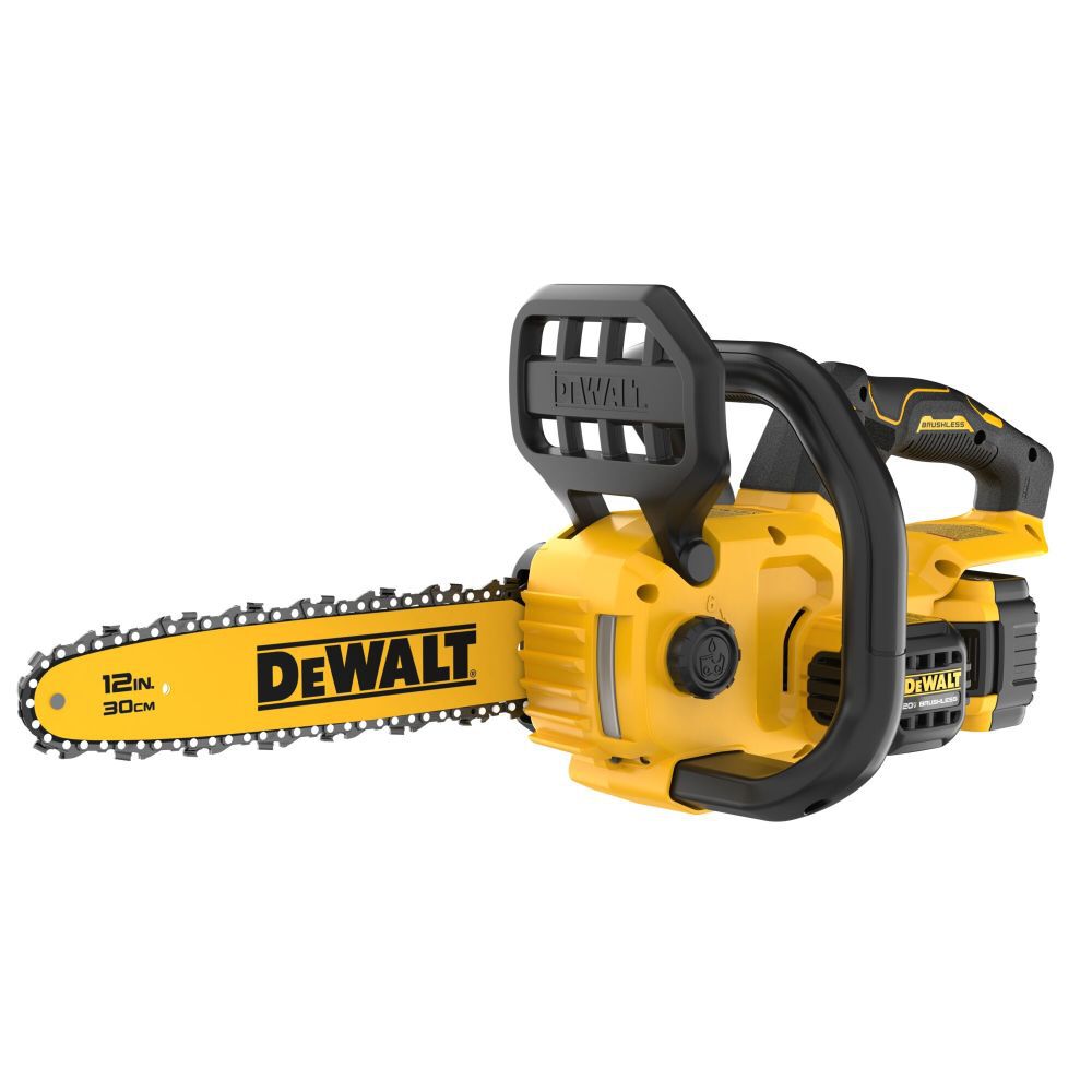 DEWALT 20V MAX Compact 12-Inch Brushless Cordless Chainsaw Kit (DCCS621P1) - Perfect for Tree Trimming, Yard Cleanup & DIY Wood Cutting Projects