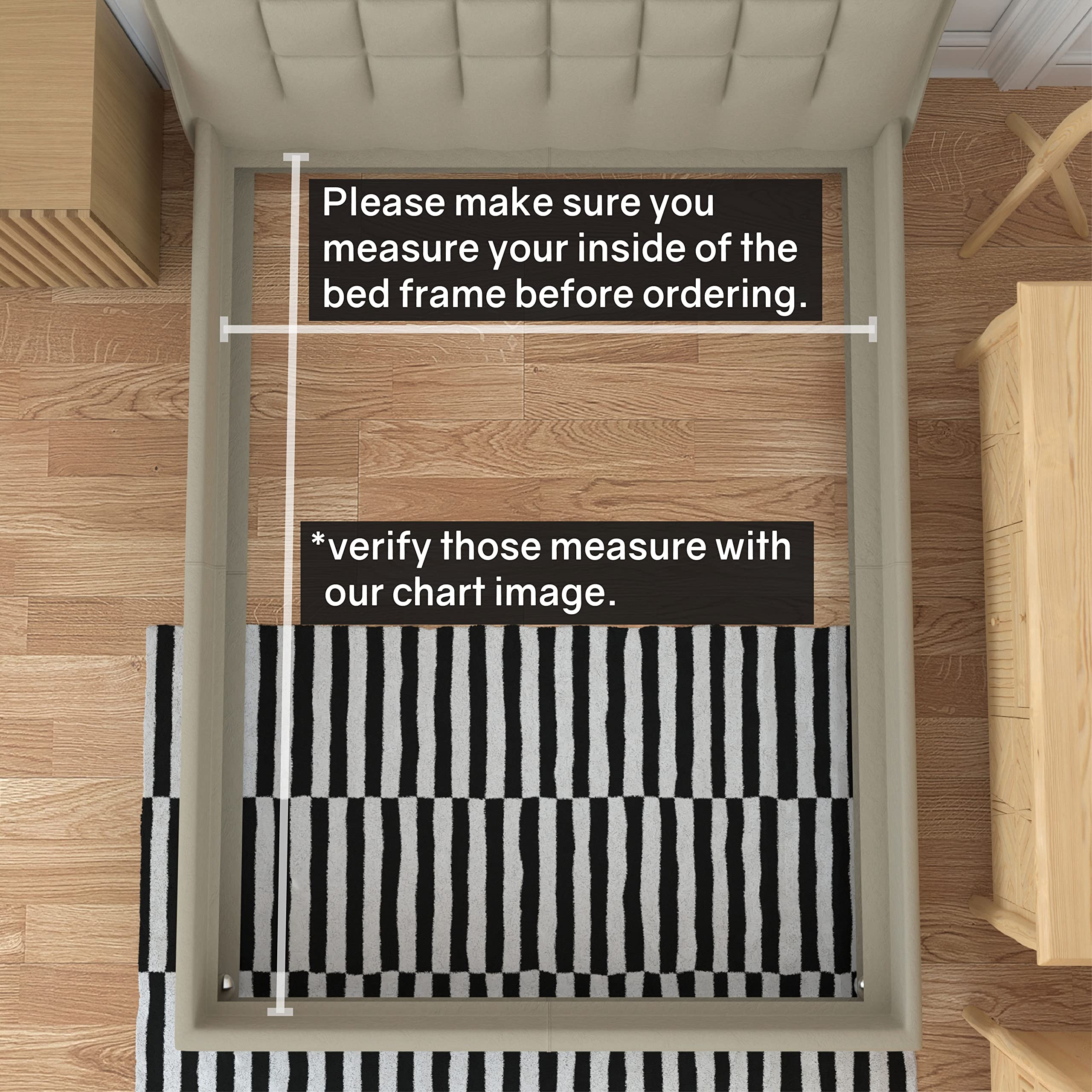 **Treaton 0.68-Inch Heavy Duty Vertical Wooden Bunkie Board/Bed Slats – Full Size (54