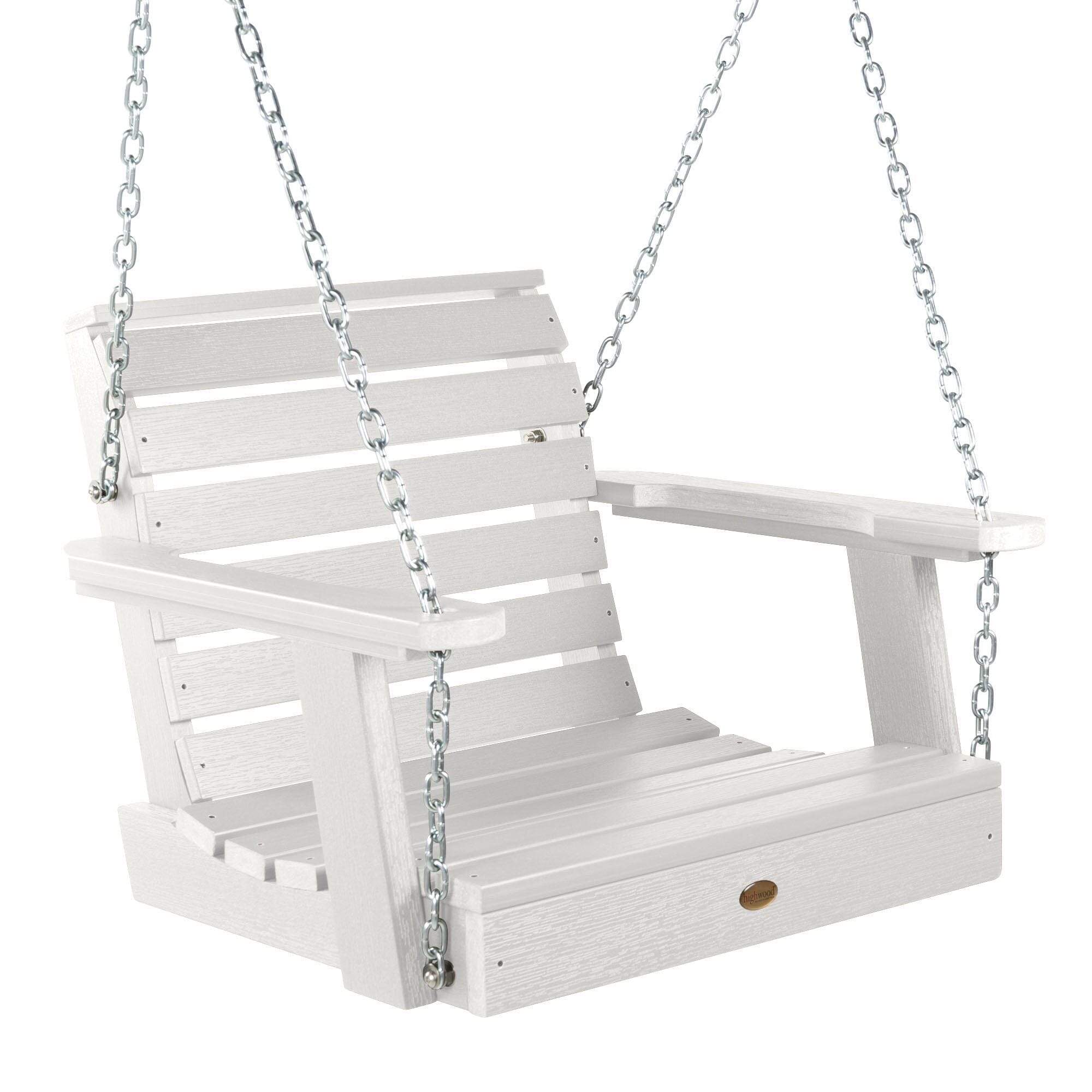 Refurbished Weatherly Single Seat Swing - Outdoor Porch, Garden & Patio Swing Chair for Relaxing & Lounging